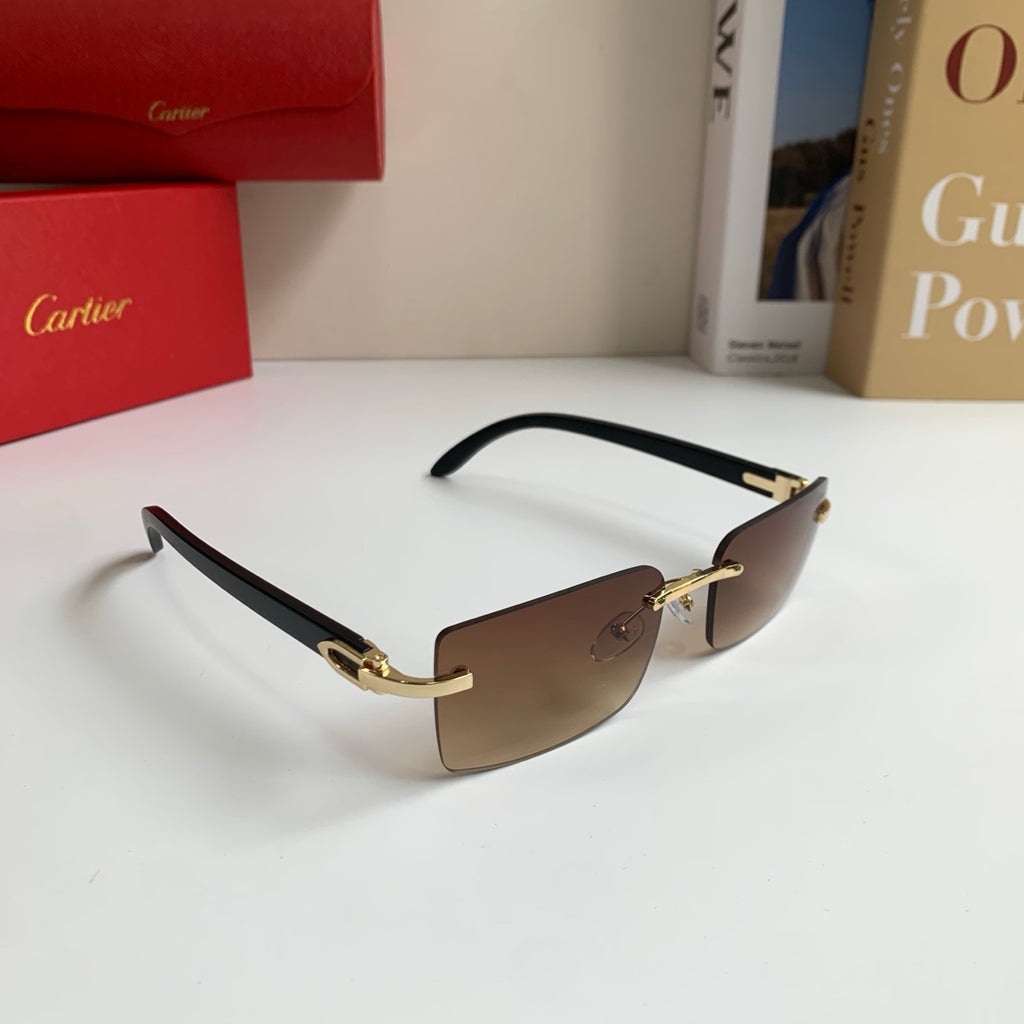 Cartier Fashion Brown Lens Sunglasses for Men & Women - 398972