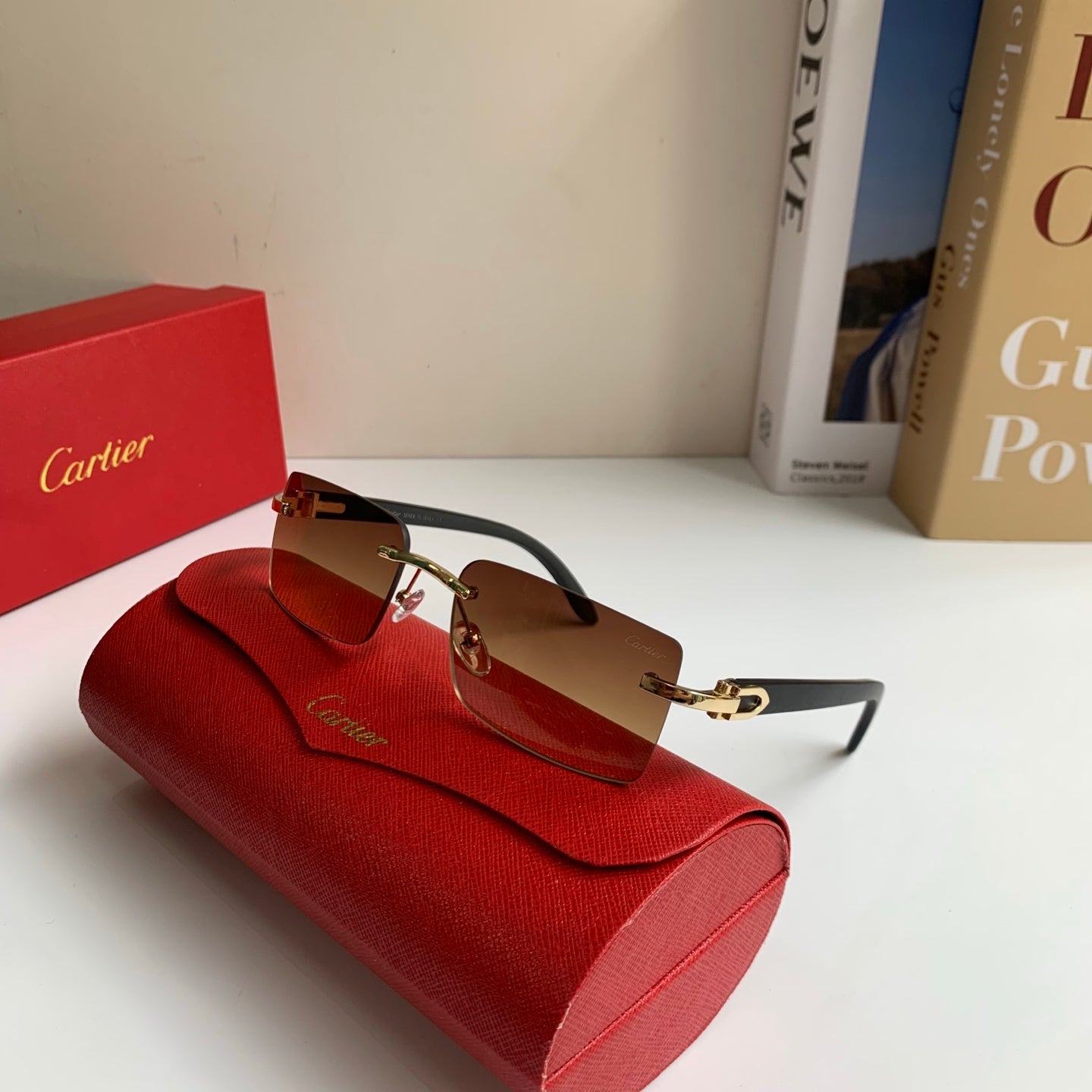 Cartier Fashion Brown Lens Sunglasses for Men & Women - 493649 - detail image 5