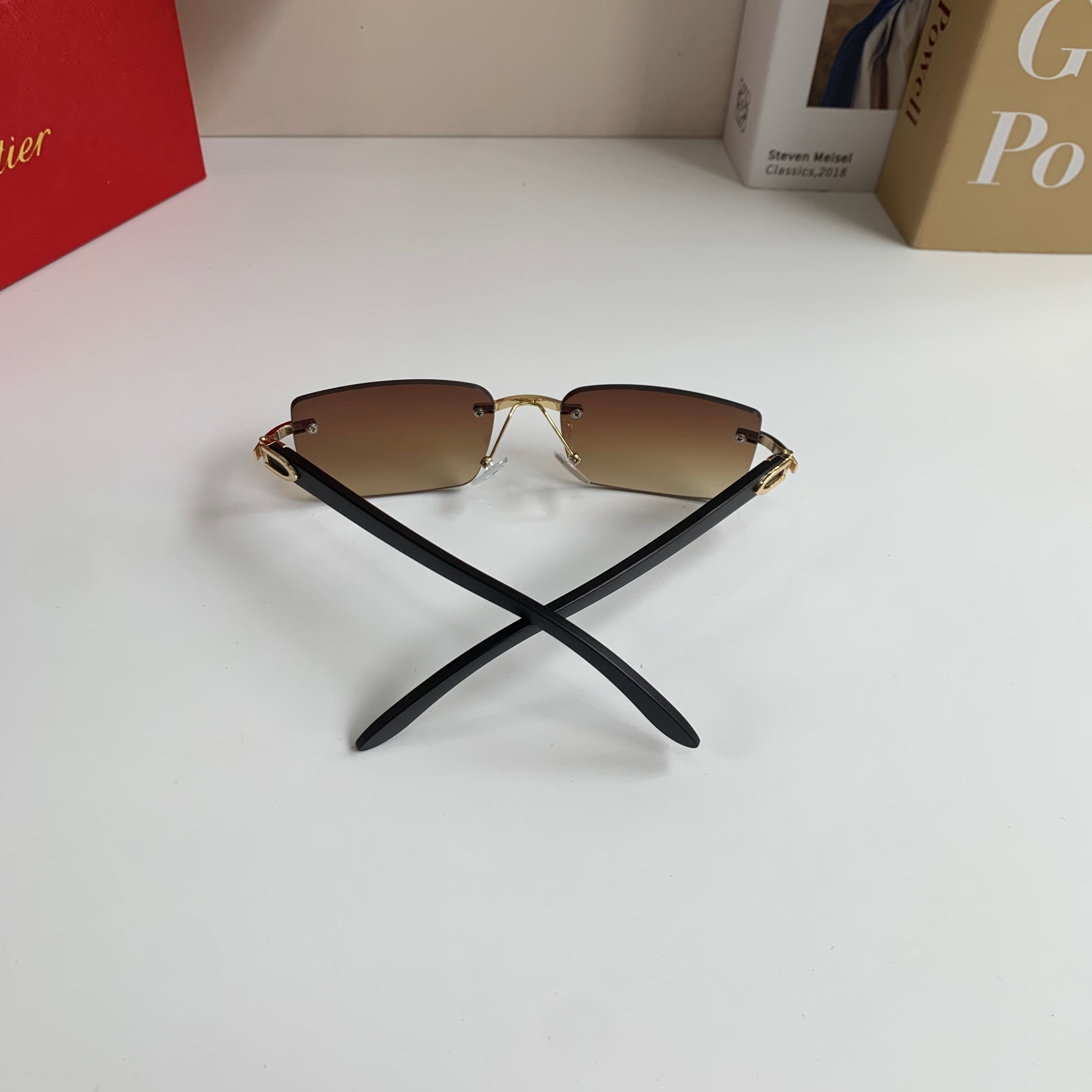 Cartier Fashion Brown Lens Sunglasses for Men & Women - 398972 - detail image 8
