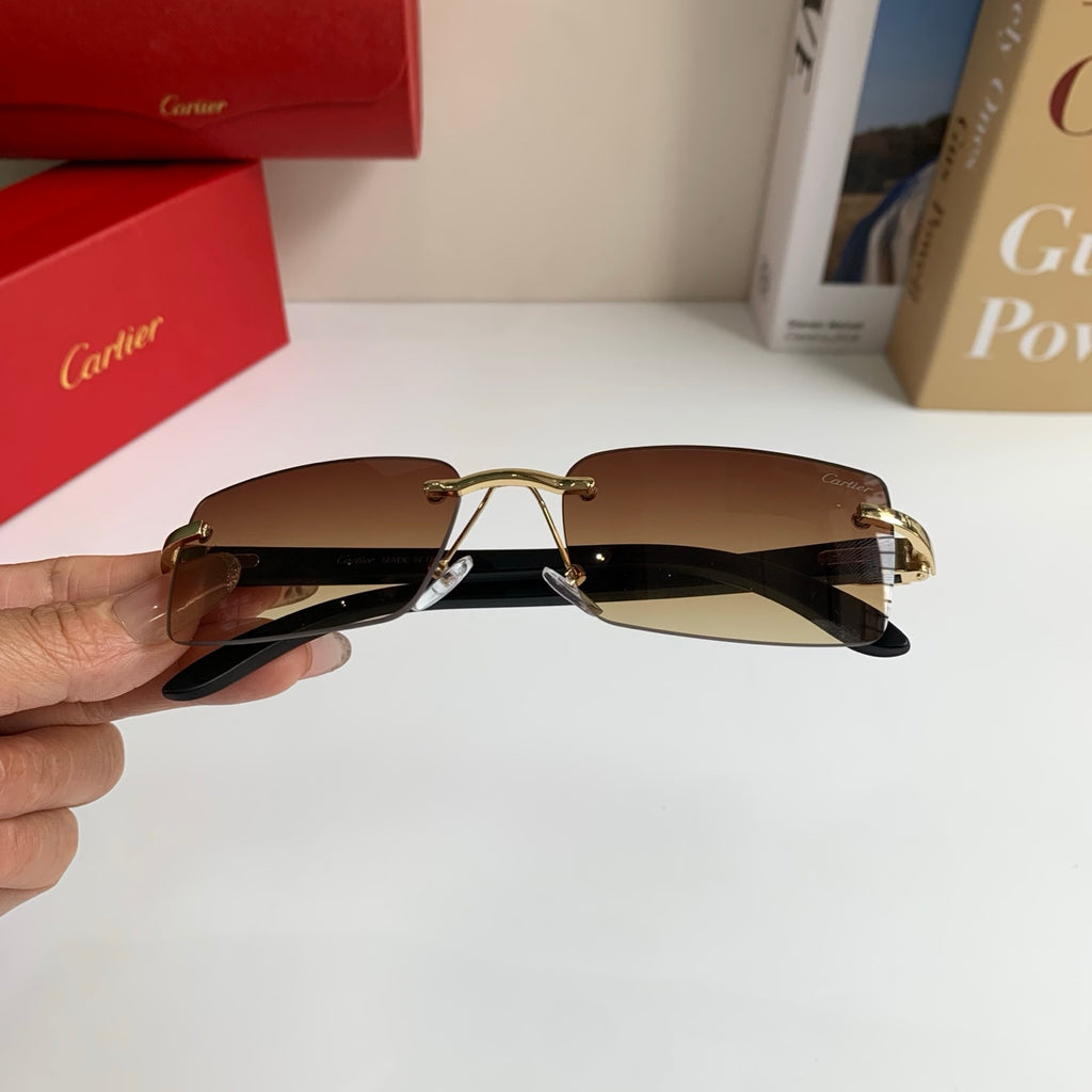 Cartier Fashion Brown Lens Sunglasses for Men & Women - 398972 - detail image 4