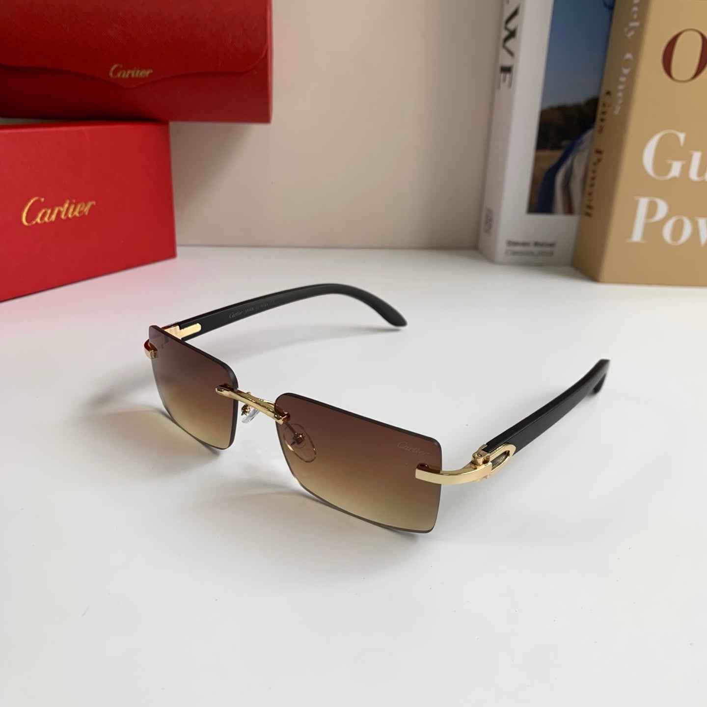 Cartier Fashion Brown Lens Sunglasses for Men & Women - 398972 - detail image 2