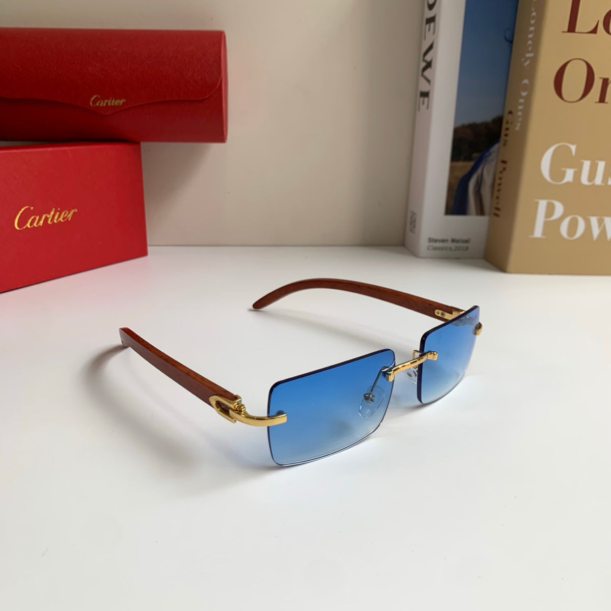 Cartier Fashion Blue Lens Sunglasses for Men & Women - 398974