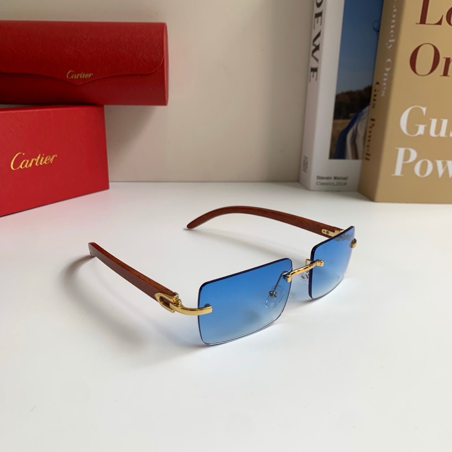 Cartier Fashion Blue Lens Sunglasses for Men & Women - 398974