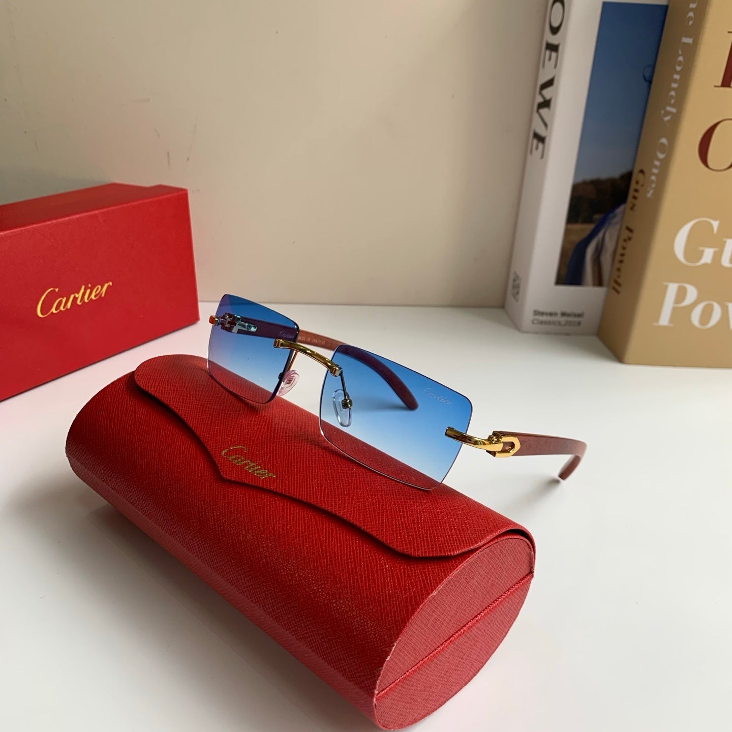 Cartier Fashion Blue Lens Sunglasses for Men & Women - 398974 - detail image 5