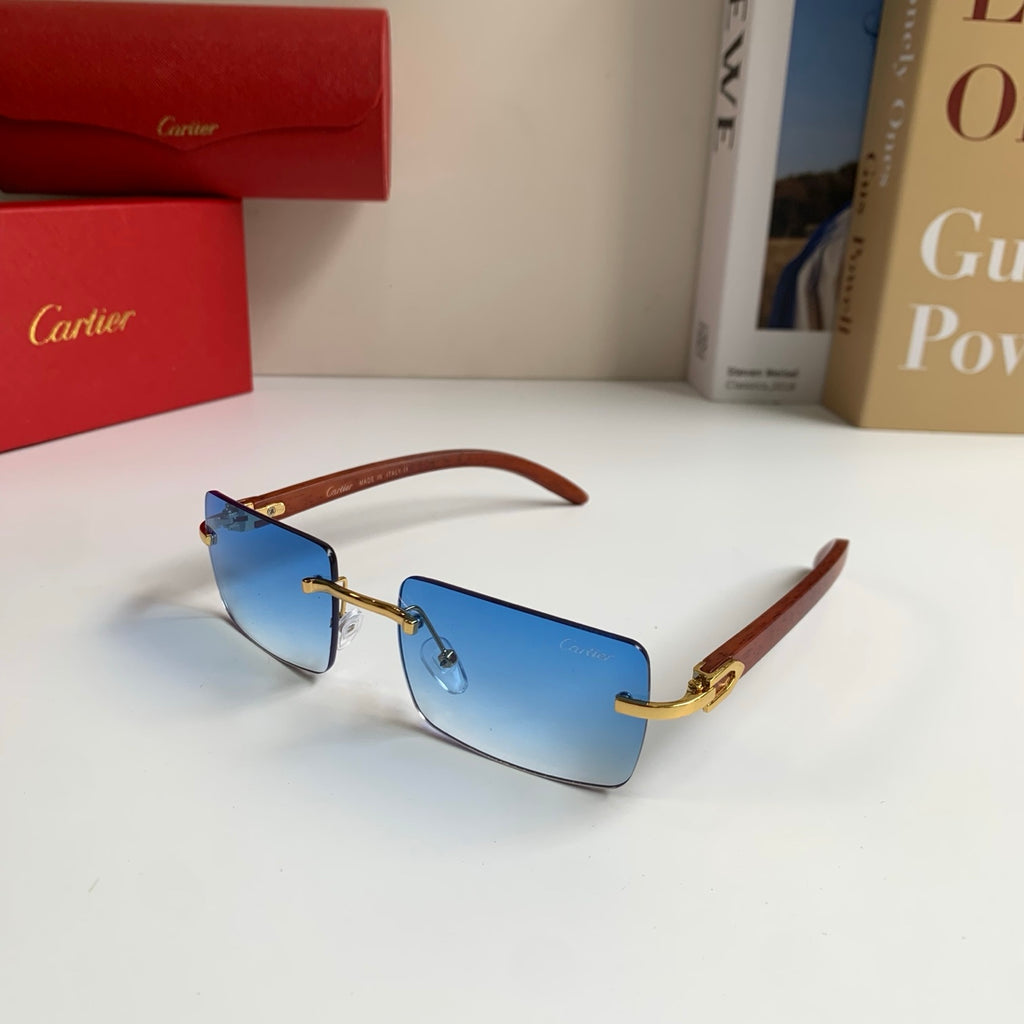 Cartier Fashion Blue Lens Sunglasses for Men & Women - 398974 - detail image 2