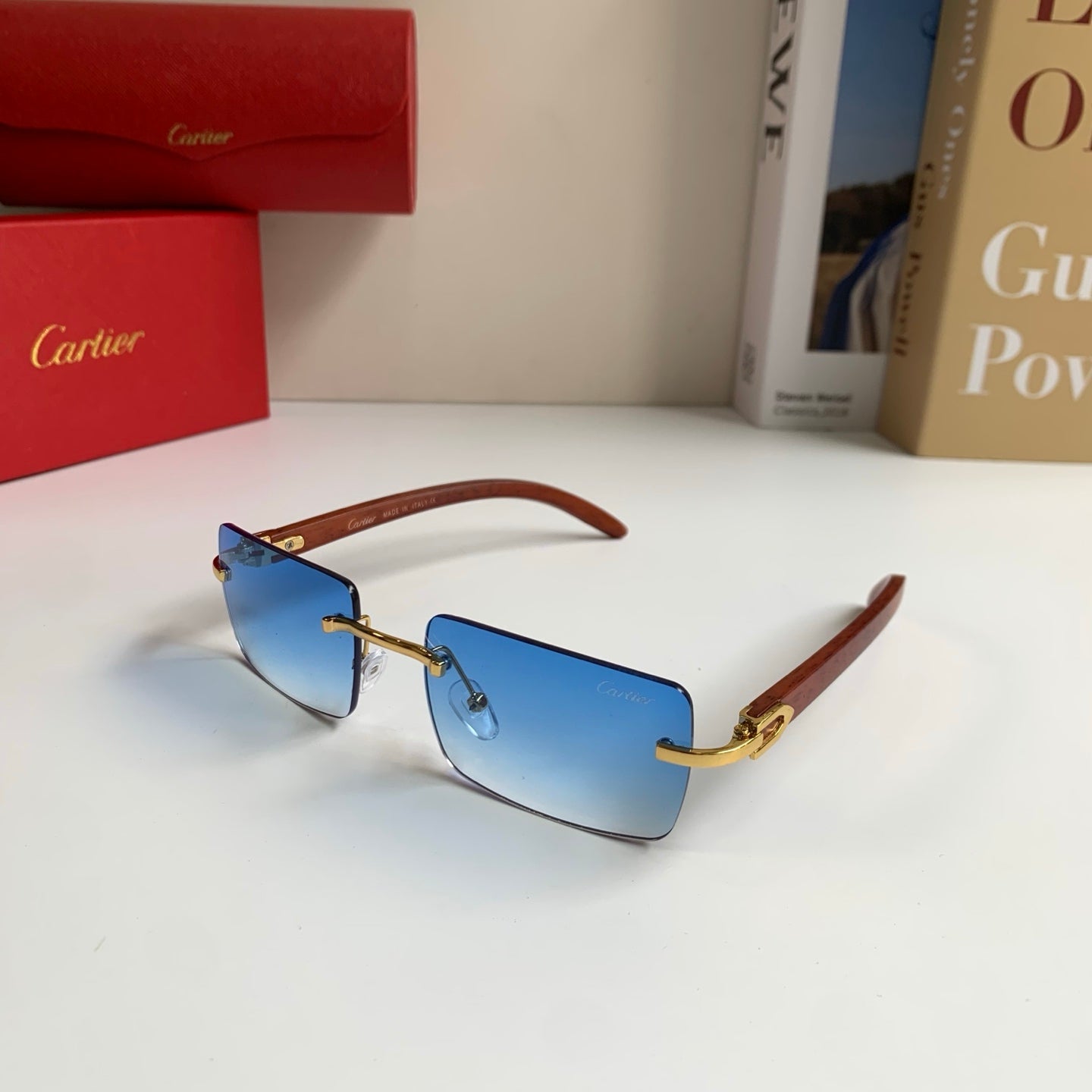 Cartier Fashion Blue Lens Sunglasses for Men & Women - 398974 - detail image 2