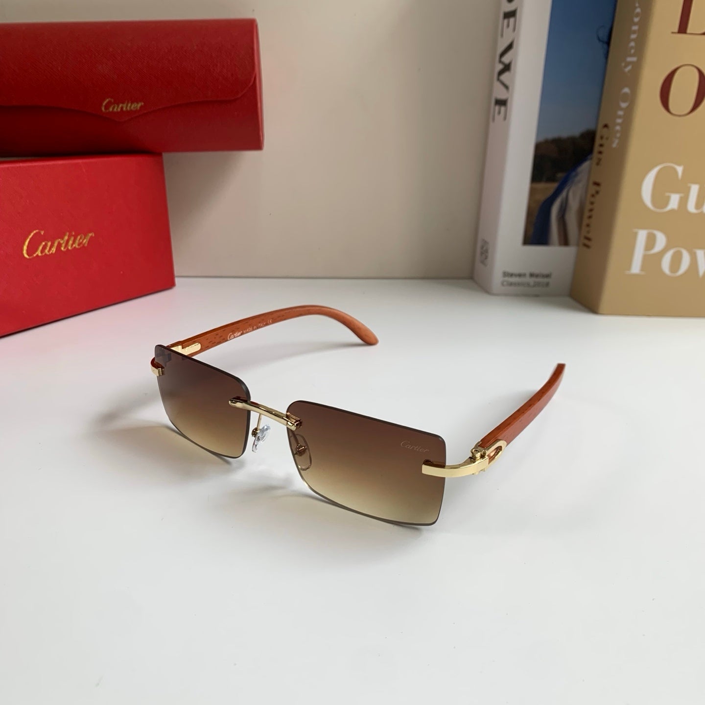 Cartier Fashion Brown Lens Sunglasses for Men & Women - 398975 - detail image 2