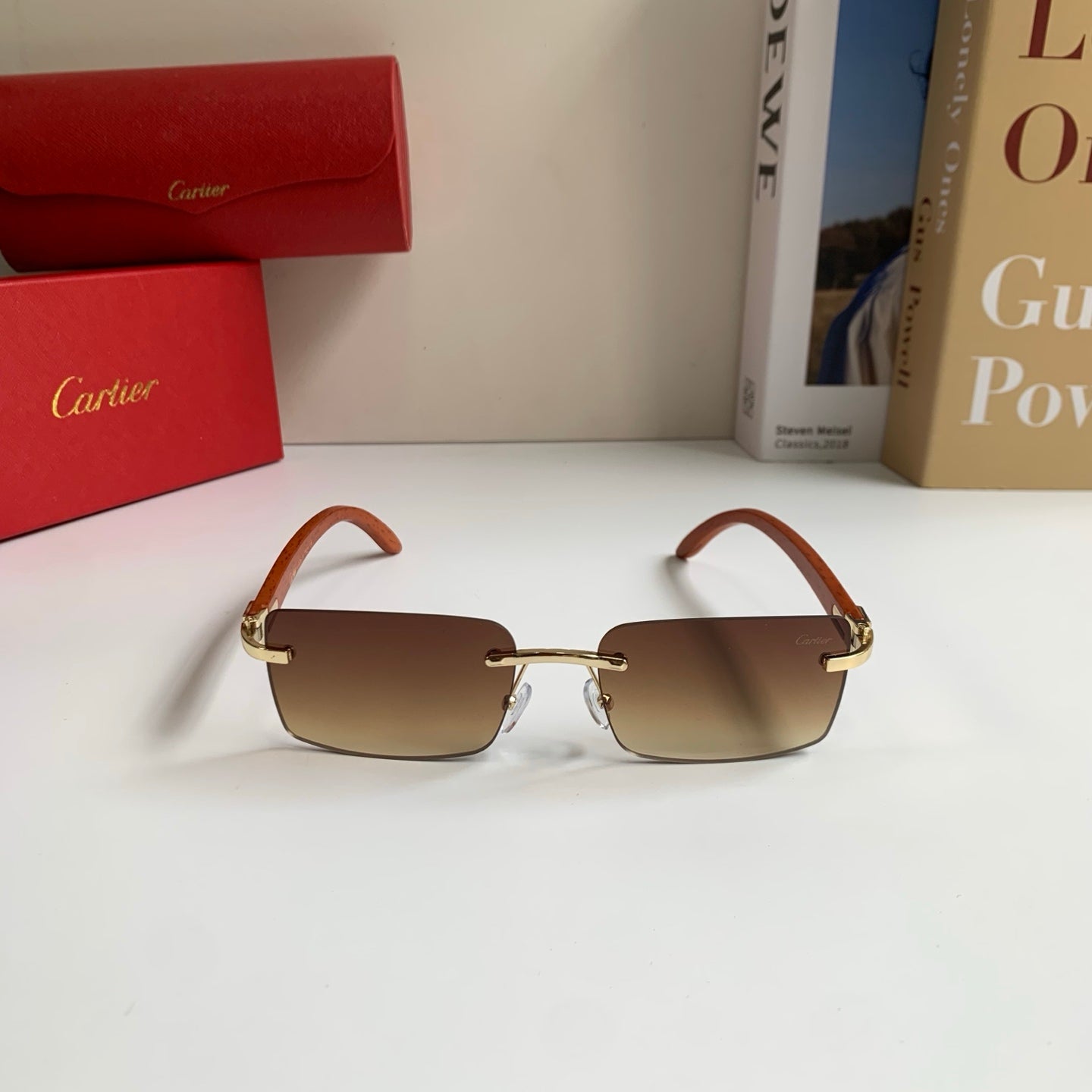 Cartier Fashion Brown Lens Sunglasses for Men & Women - 398975 - detail image 5