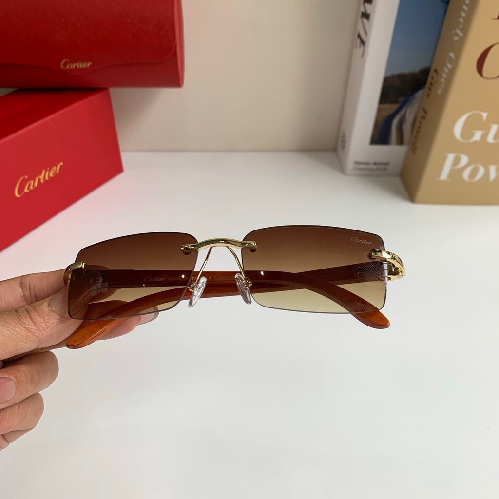Cartier Fashion Brown Lens Sunglasses for Men & Women - 398975 - detail image 3