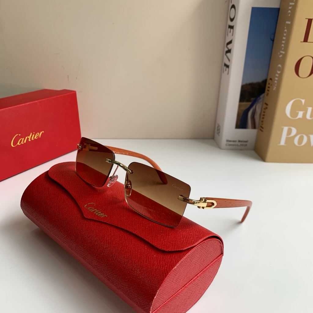 Cartier Fashion Brown Lens Sunglasses for Men & Women - 398975 - detail image 4