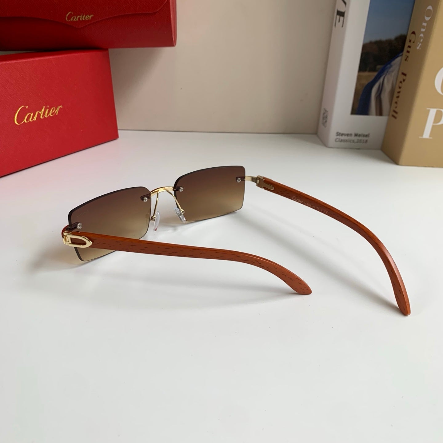 Cartier Fashion Brown Lens Sunglasses for Men & Women - 398975 - detail image 7