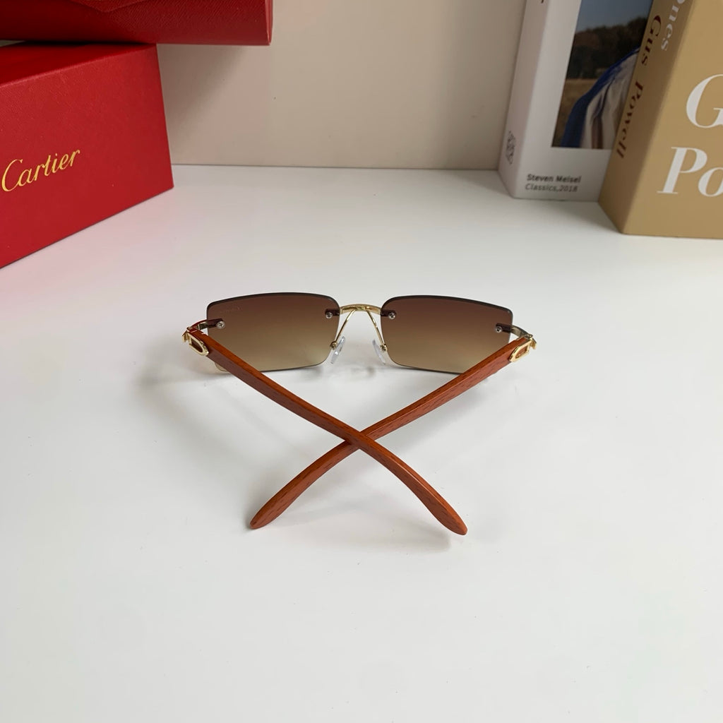 Cartier Fashion Brown Lens Sunglasses for Men & Women - 398975 - detail image 8