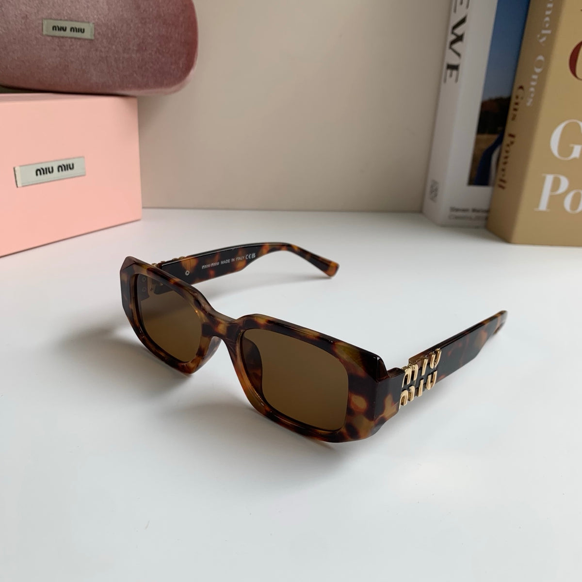Miu Miu Square Black Lens Sunglasses for Men & Women - 399250 - detail image 2