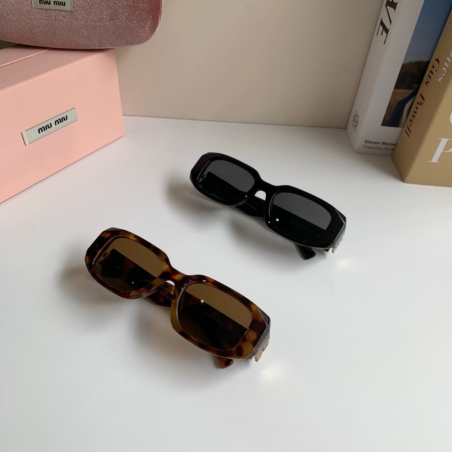 Miu Miu Square Black Lens Sunglasses for Men & Women - 493738 - detail image 9