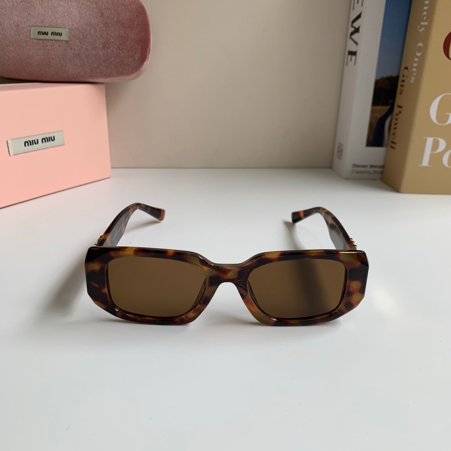 Miu Miu Square Black Lens Sunglasses for Men & Women - 399250 - detail image 3