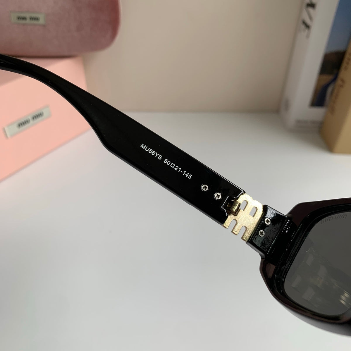 Miu Miu Square Black Lens Sunglasses for Men & Women - 399251 - detail image 6