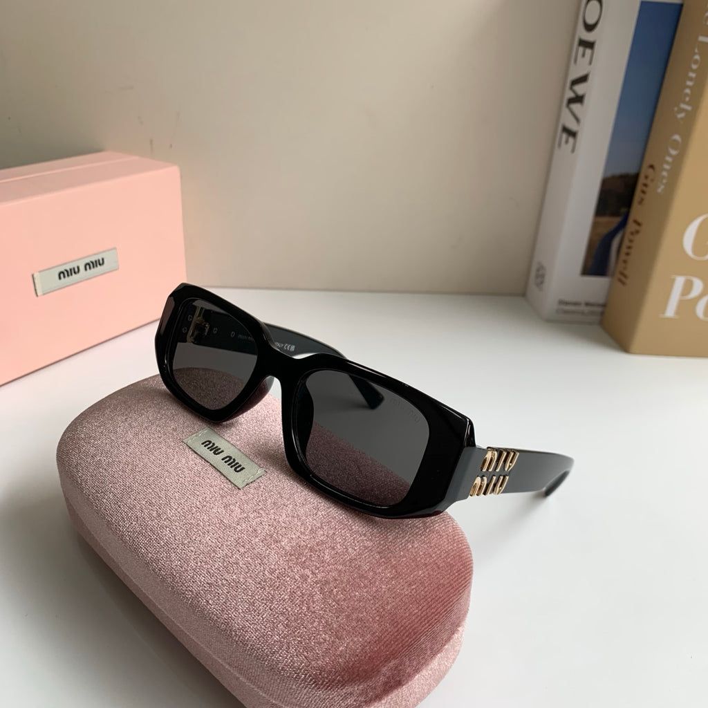 Miu Miu Square Black Lens Sunglasses for Men & Women - detail image 4
