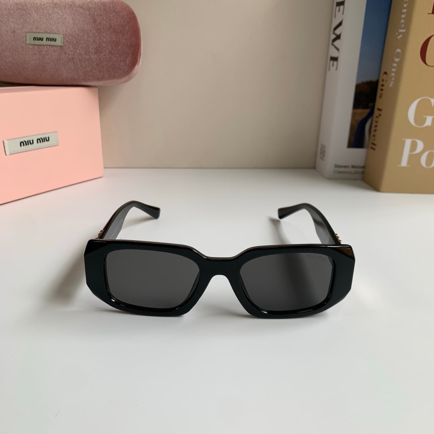 Miu Miu Square Black Lens Sunglasses for Men & Women - 399251 - detail image 5