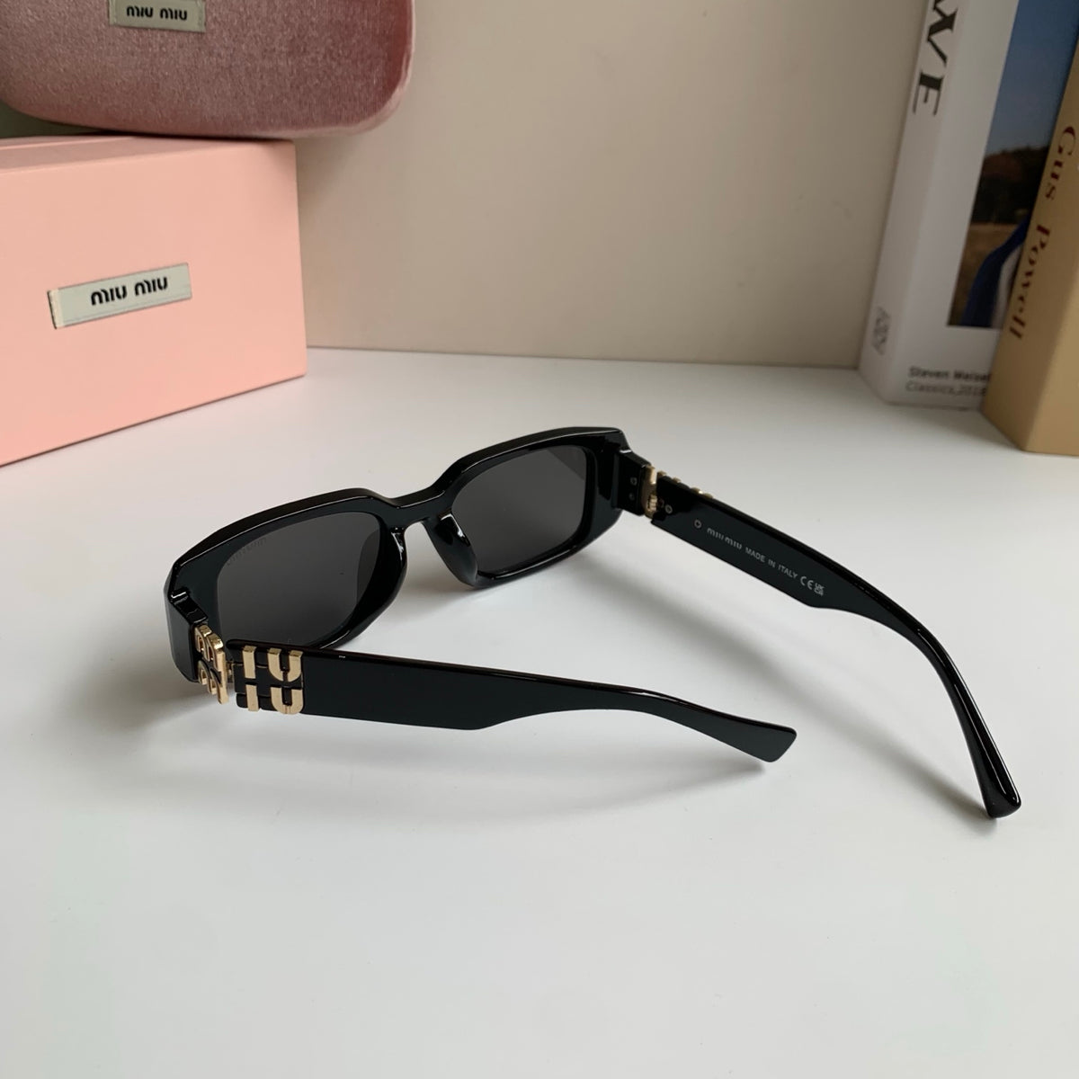 Miu Miu Square Black Lens Sunglasses for Men & Women - 399251 - detail image 8