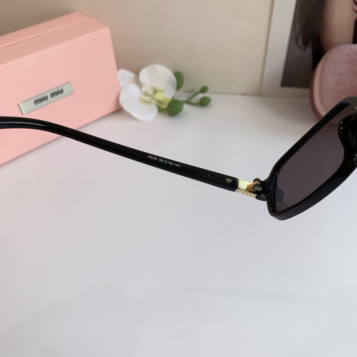 Miu Miu Square Black Lens Sunglasses for Men & Women - 416252