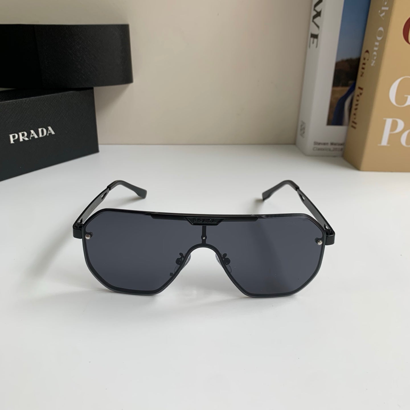 Prada Oversized Black Lens Sunglasses for Men & Women - detail image 3