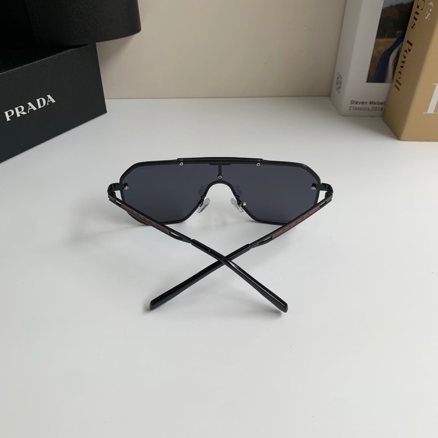 Prada Oversized Black Lens Sunglasses for Men & Women - detail image 7