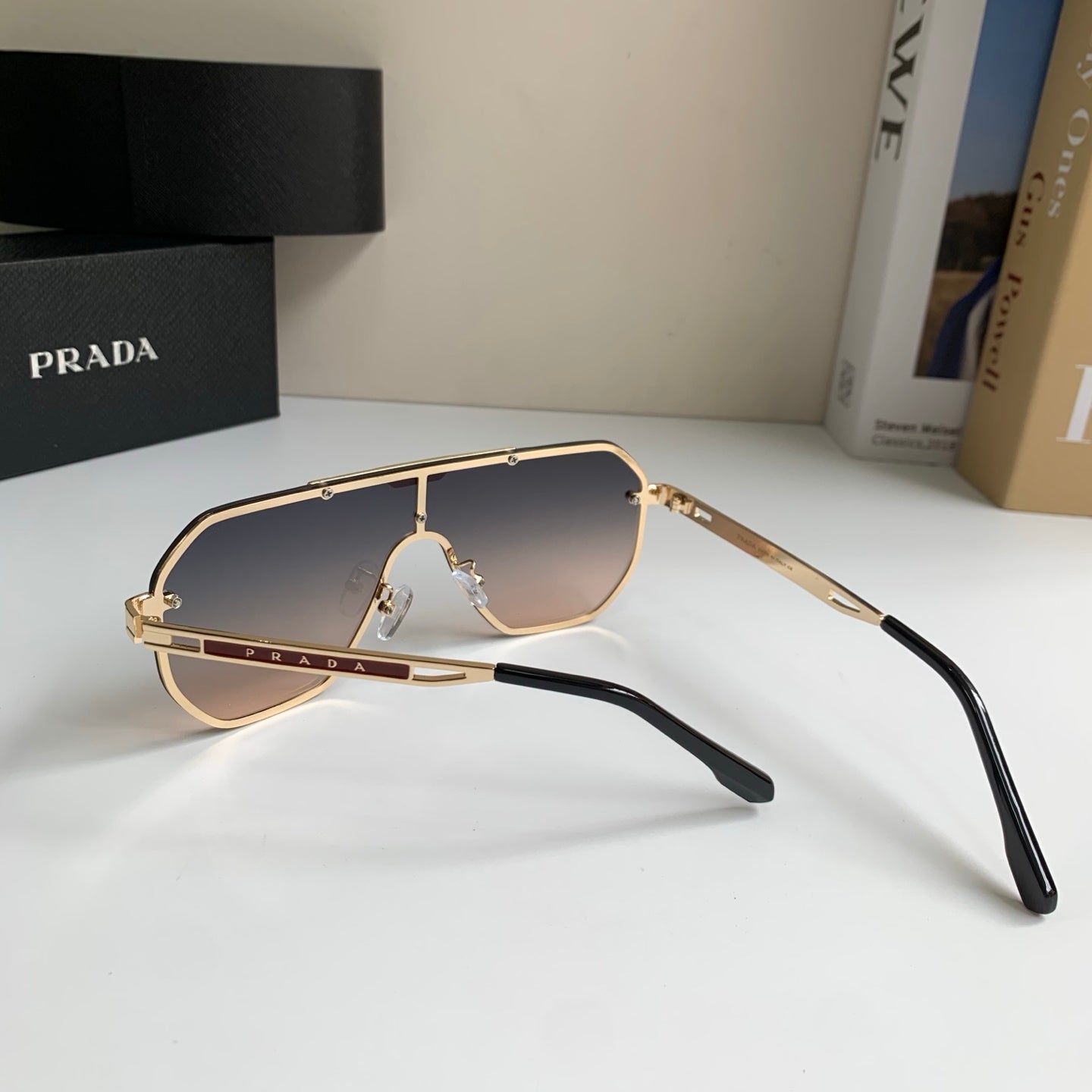 Prada Oversized Silver Lens Sunglasses for Men & Women - 487033 - detail image 6