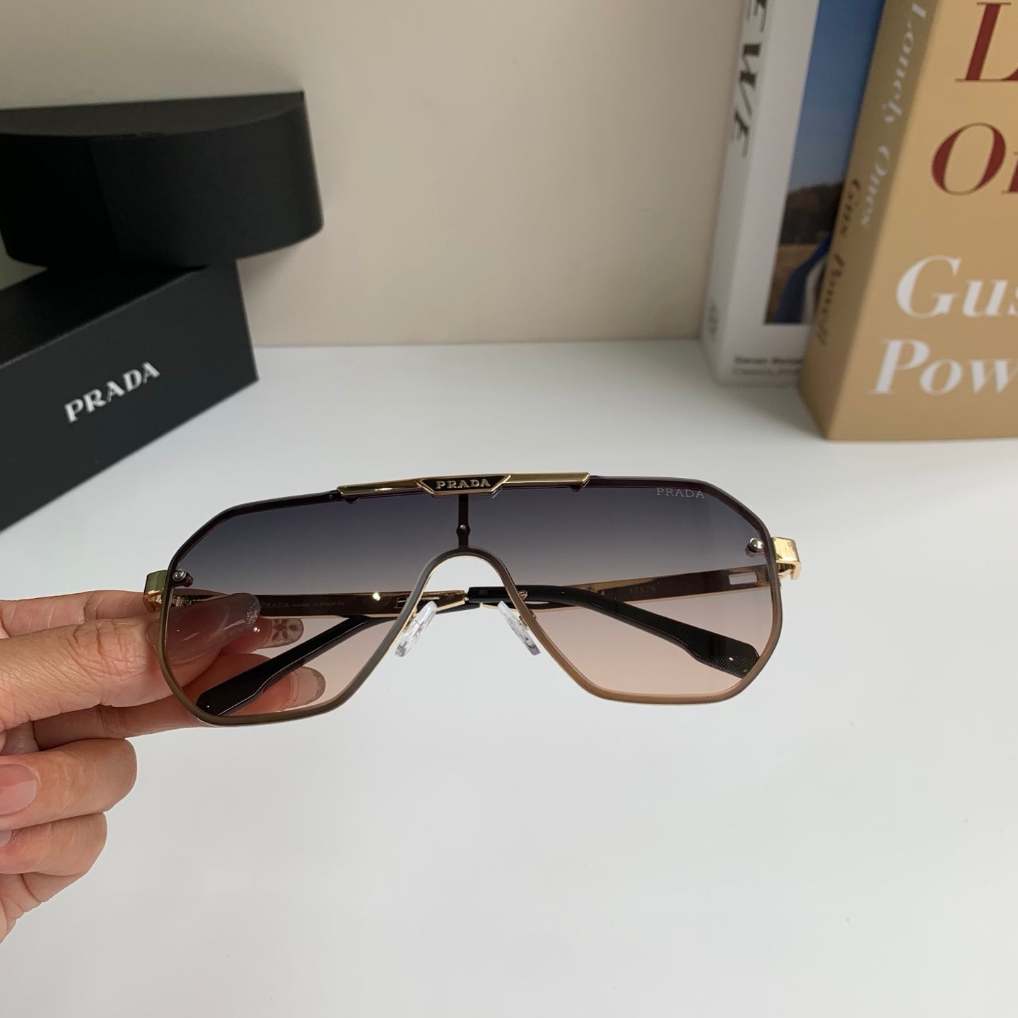 Prada Oversized Silver Lens Sunglasses for Men & Women - 487033 - detail image 3