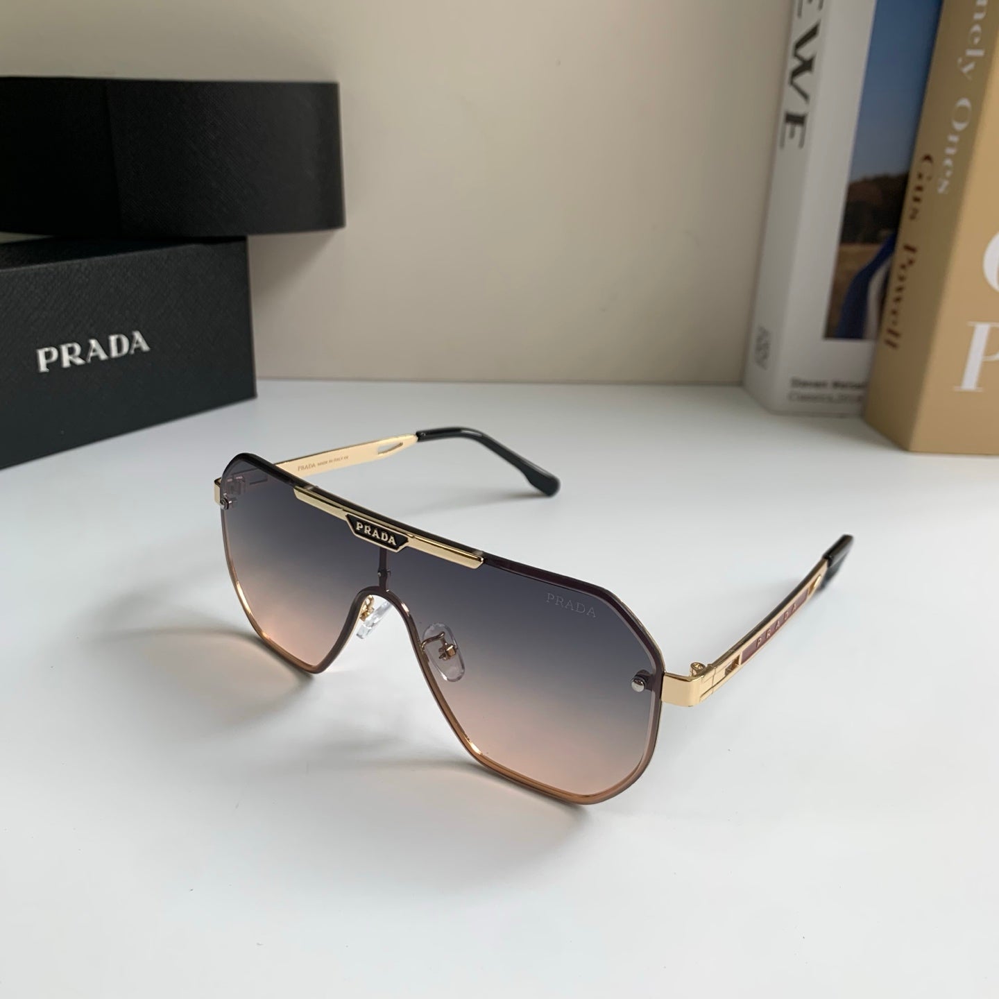 Prada Oversized Silver Lens Sunglasses for Men & Women - 487033 - detail image 2