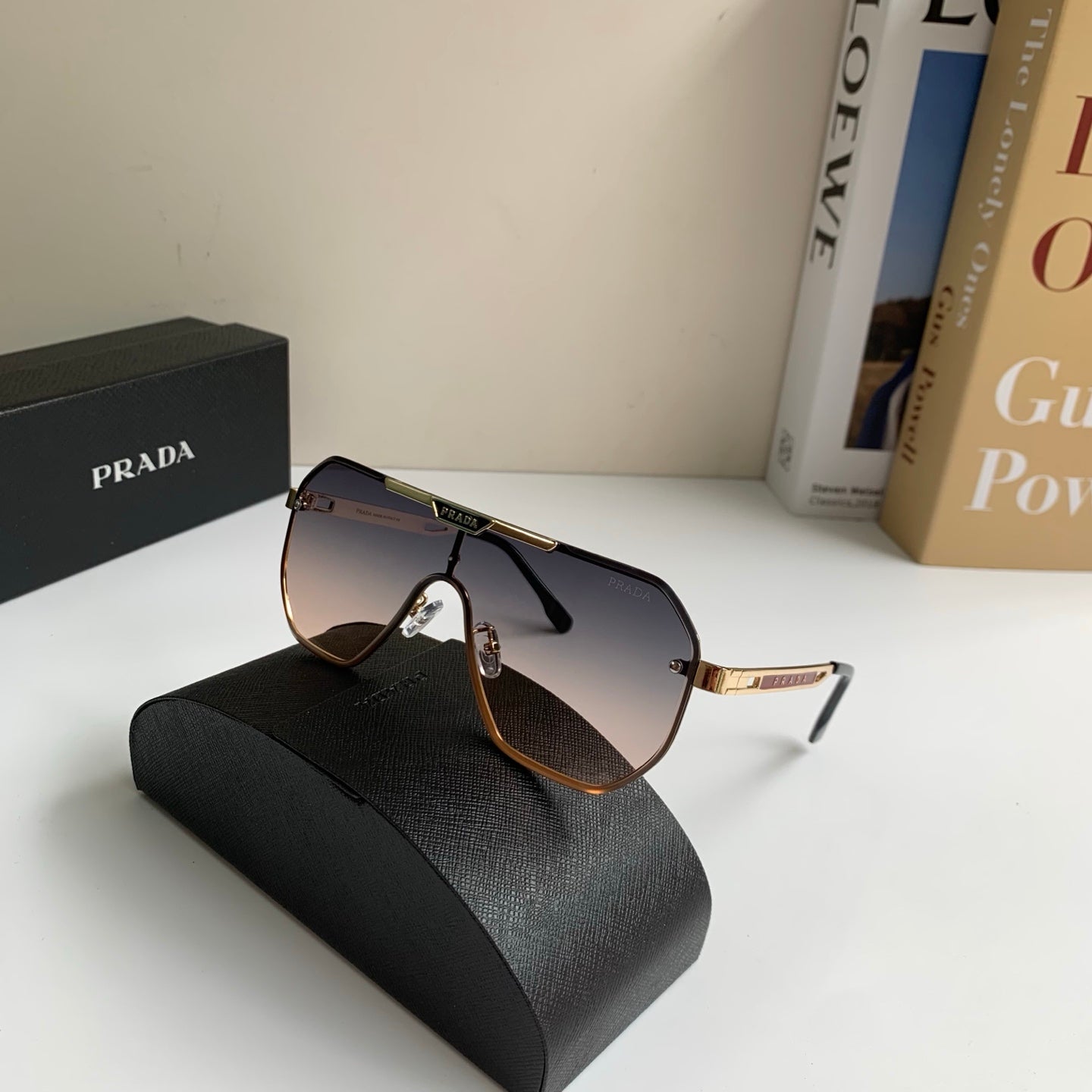 Prada Oversized Silver Lens Sunglasses for Men & Women - 487033 - detail image 4