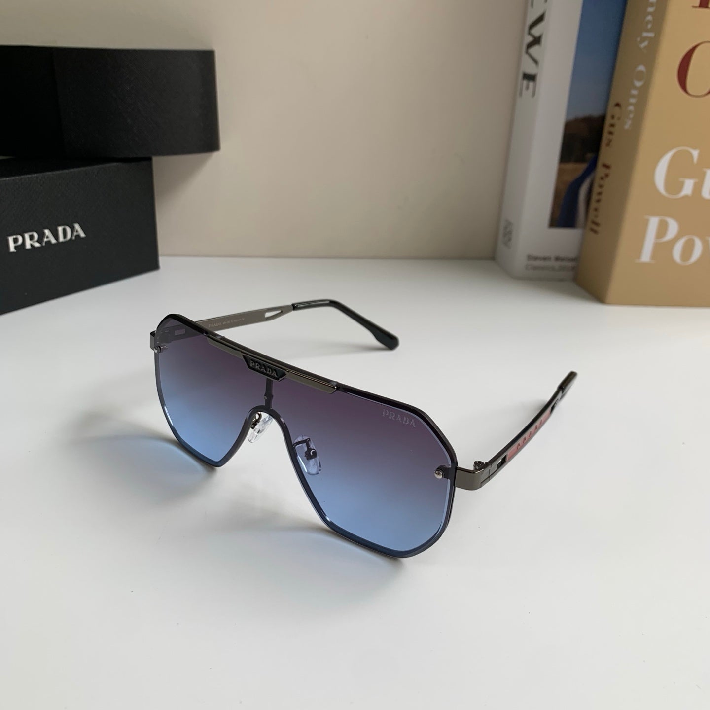 Prada Oversized Silver Lens Sunglasses for Men & Women - 487034 - detail image 2