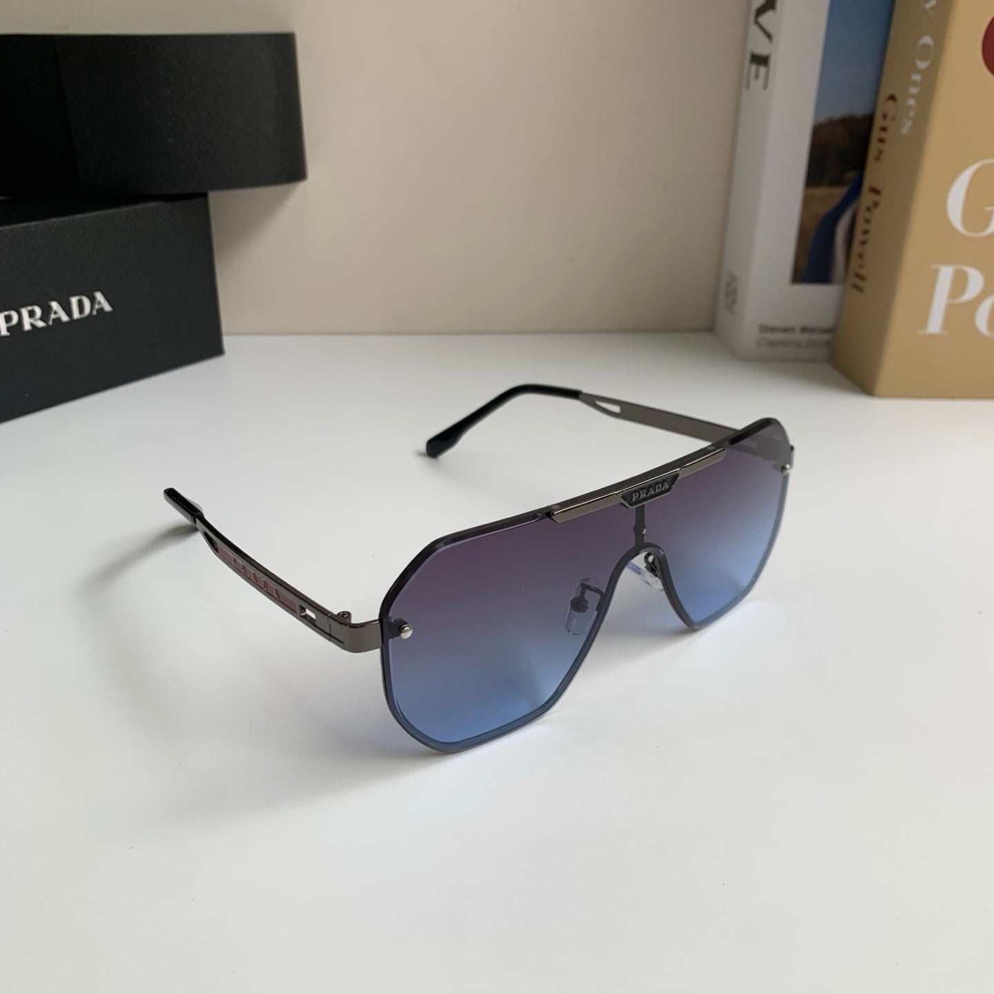 Prada Oversized Silver Lens Sunglasses for Men & Women - 415780