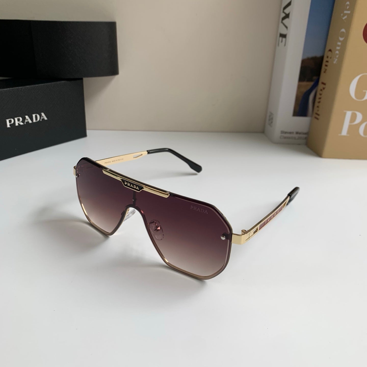Prada Oversized Silver Lens Sunglasses for Men & Women - 415781 - detail image 2