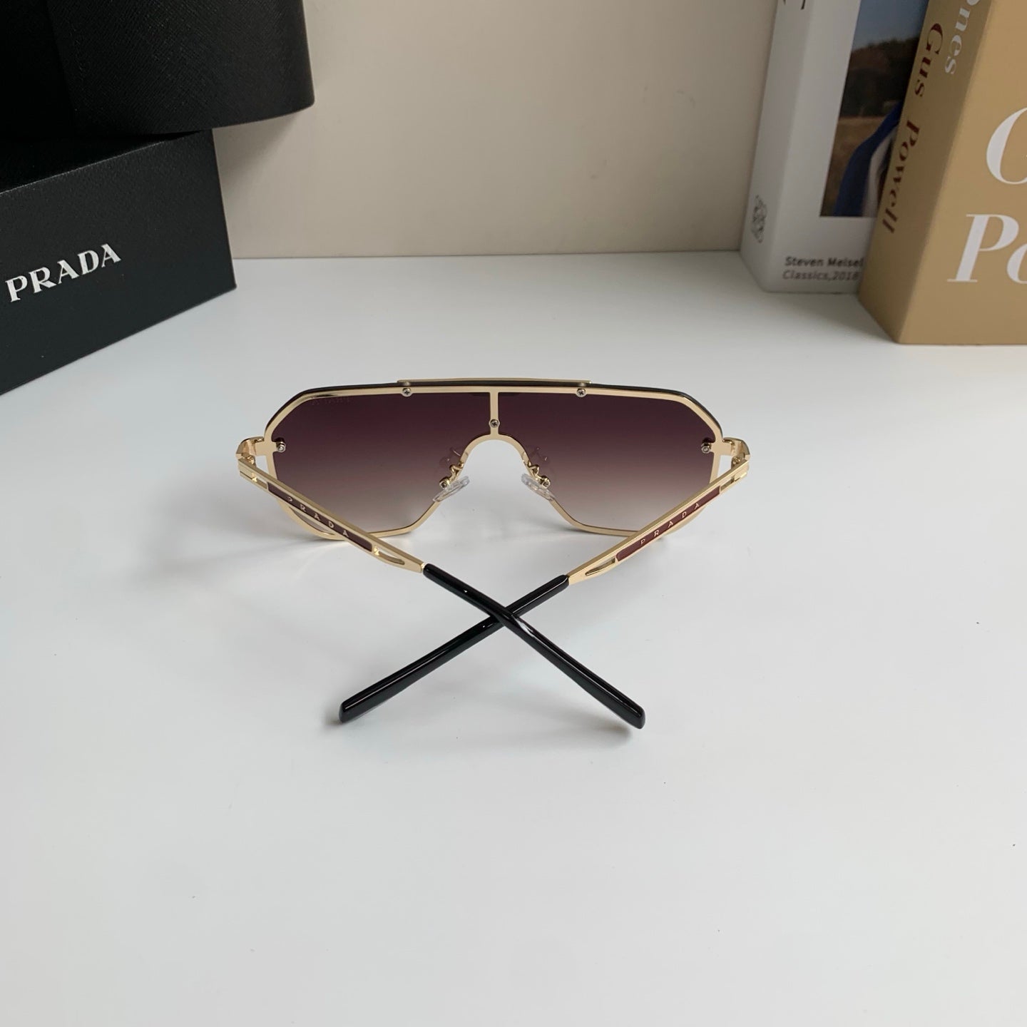 Prada Oversized Silver Lens Sunglasses for Men & Women - 487035 - detail image 8