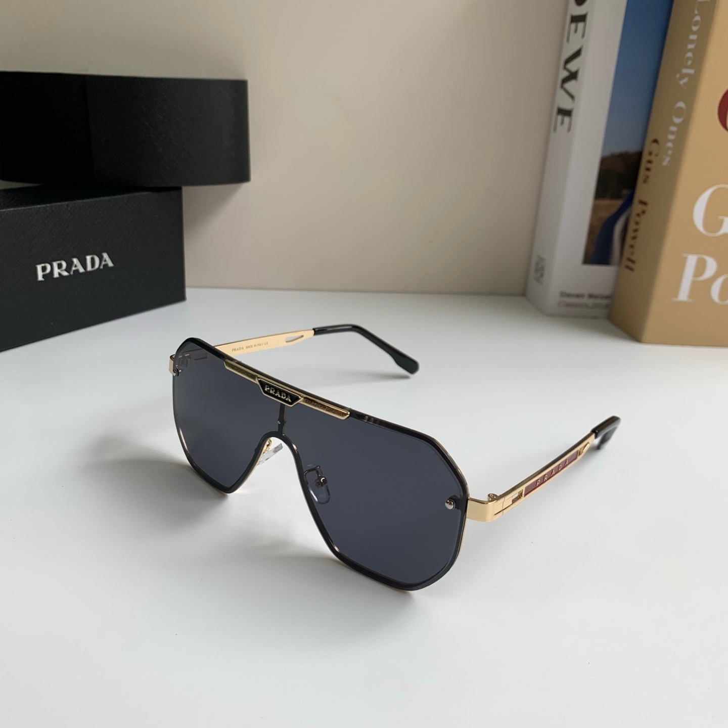 Prada Oversized Silver Lens Sunglasses for Men & Women - 487036 - detail image 2