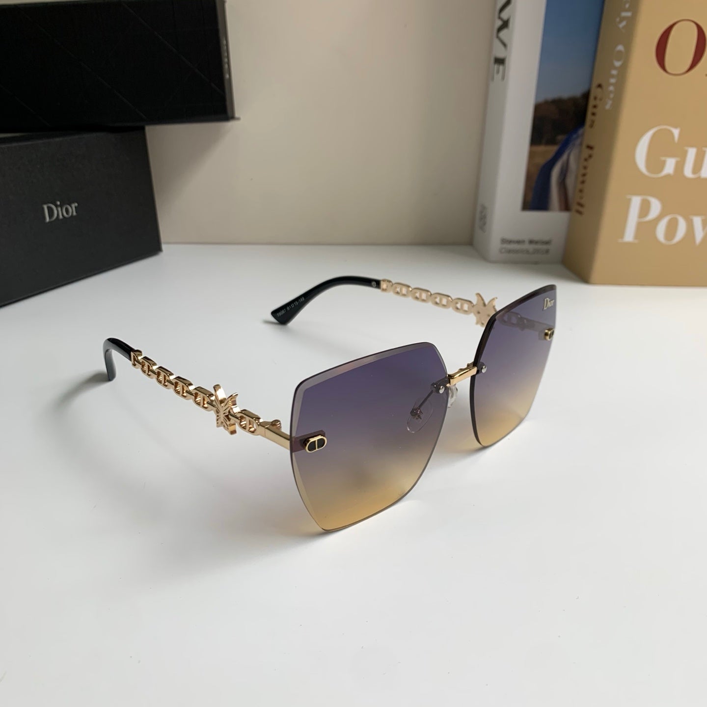 Dior Polarized Square Silver Lens Sunglasses for Men & Women - 486720