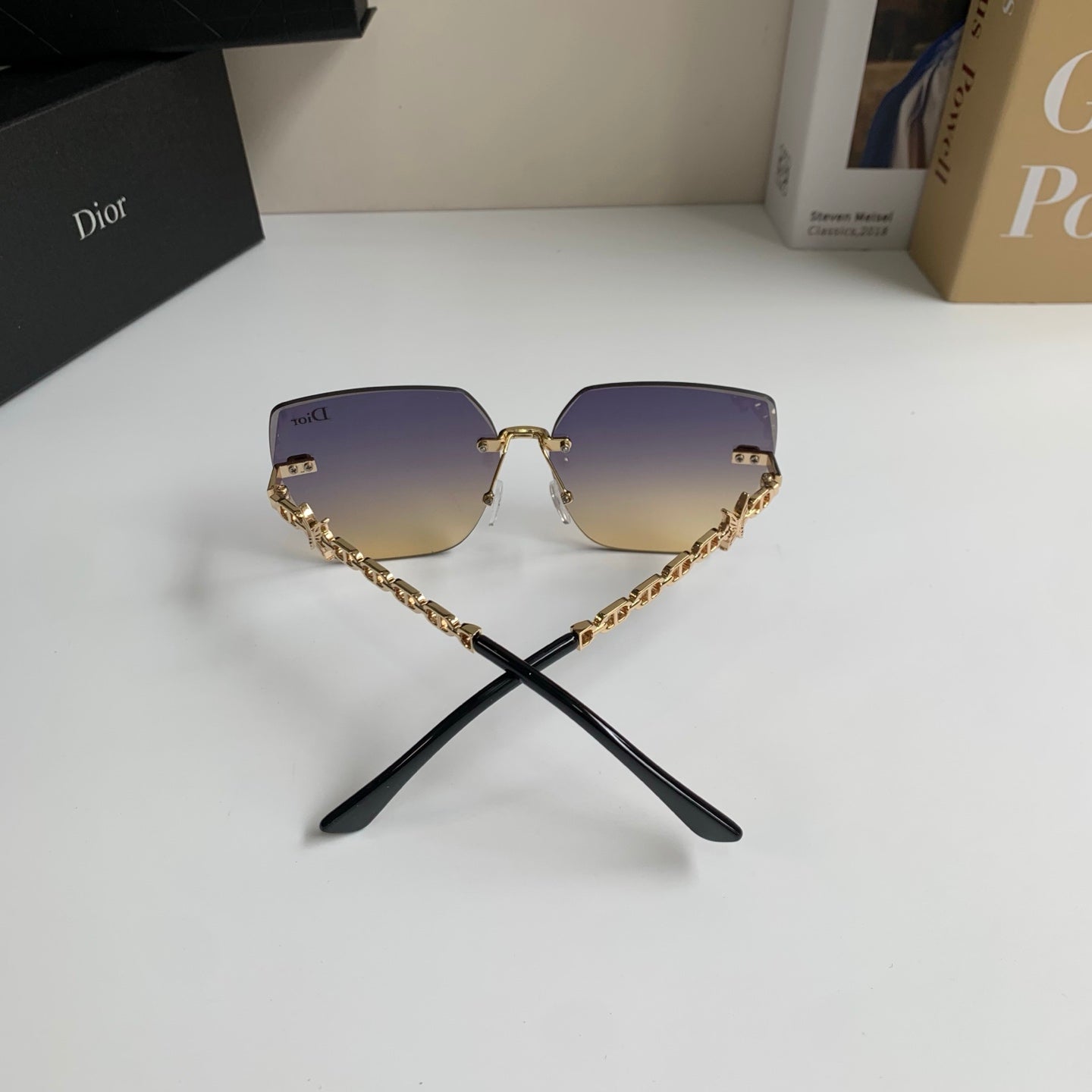 Dior Polarized Square Silver Lens Sunglasses for Men & Women - 486720 - detail image 7
