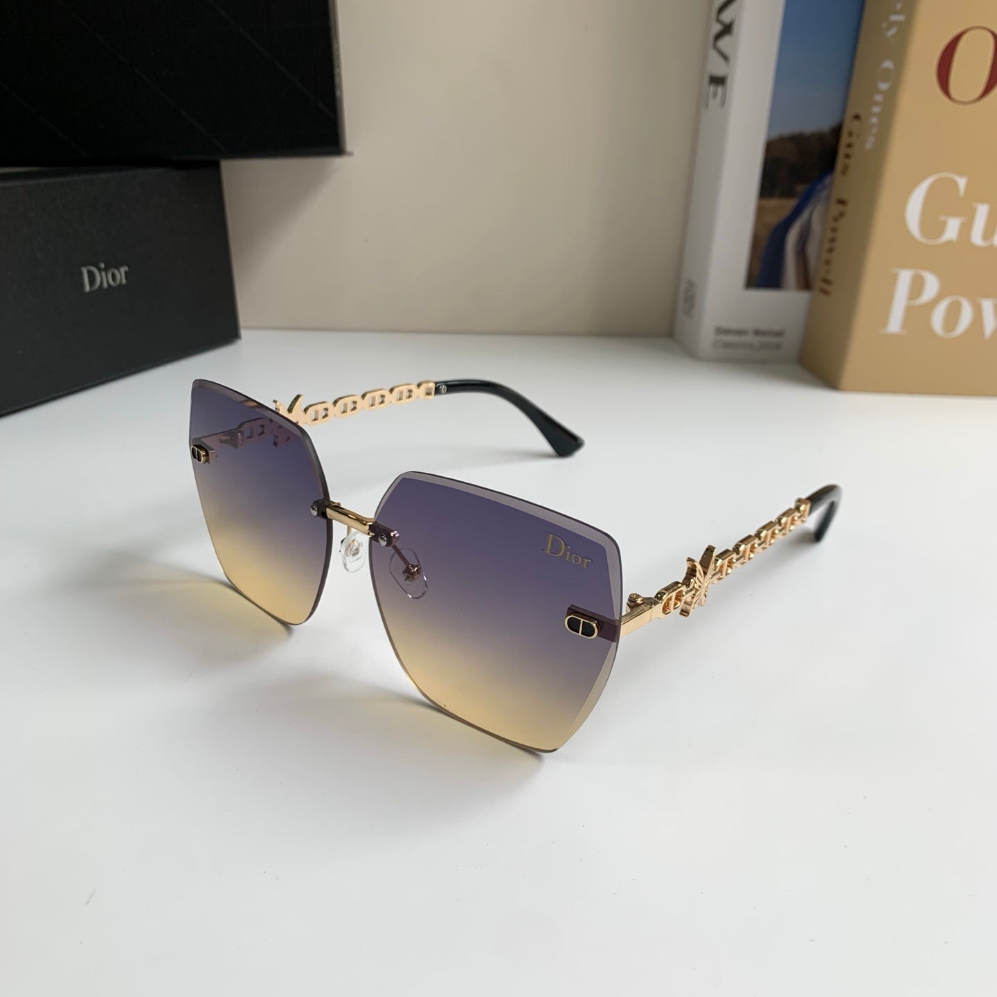 Dior Polarized Square Silver Lens Sunglasses for Men & Women - 486720 - detail image 2