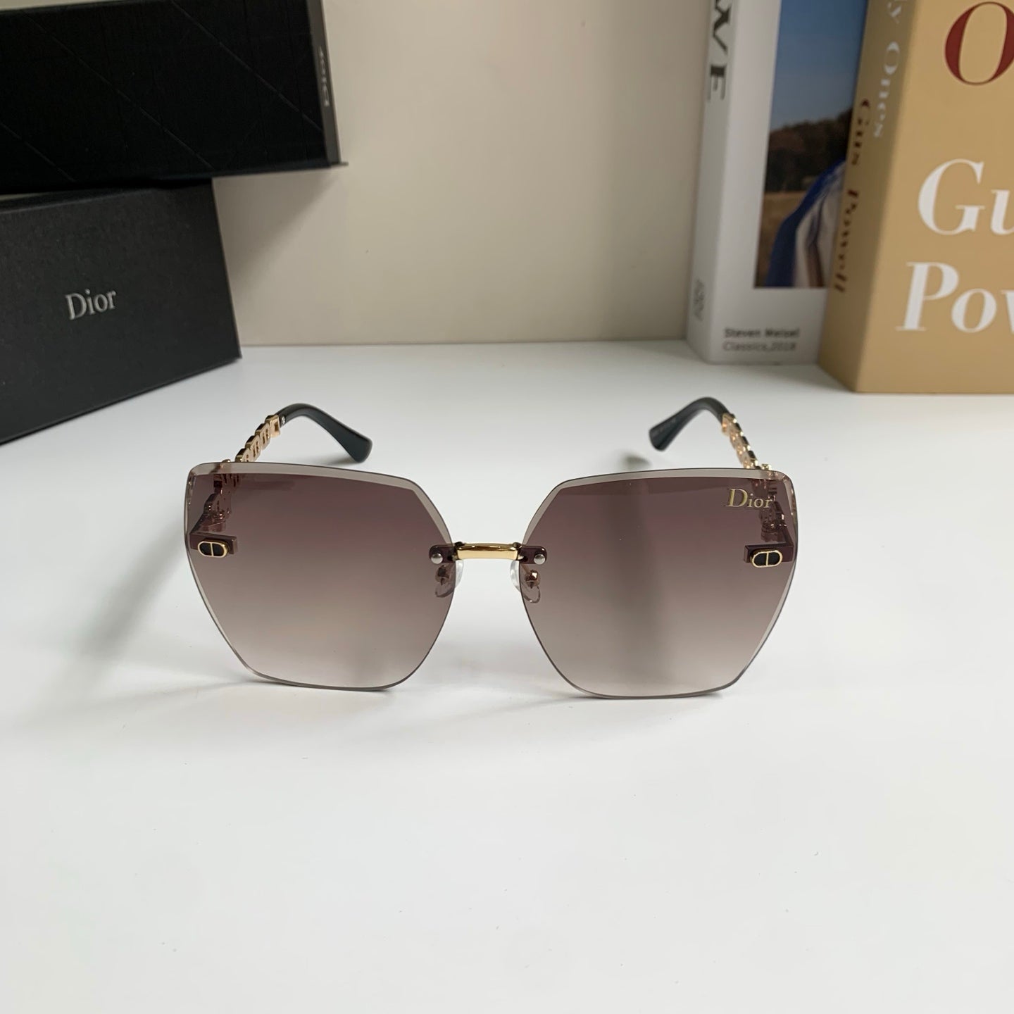 Dior Polarized Square Silver Lens Sunglasses for Men & Women - 486721 - detail image 5