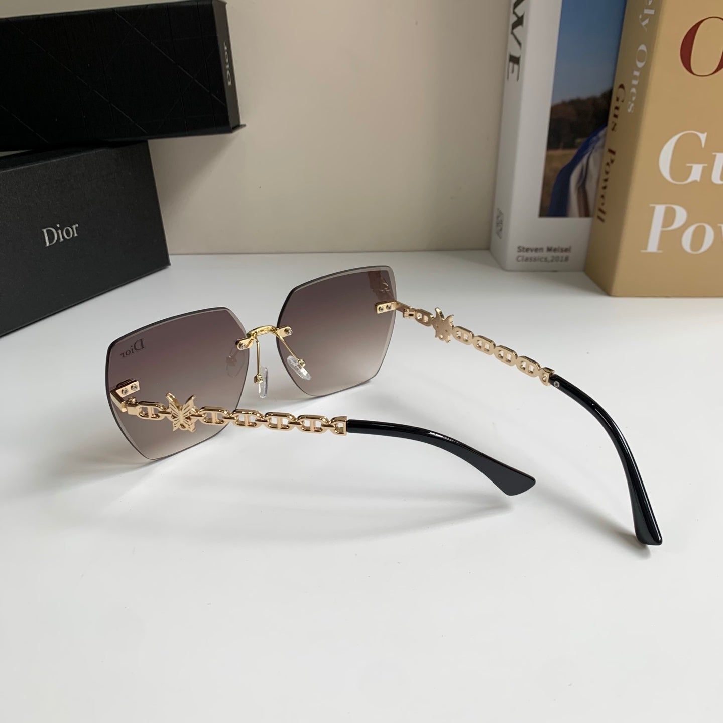 Dior Polarized Square Silver Lens Sunglasses for Men & Women - 486721 - detail image 7