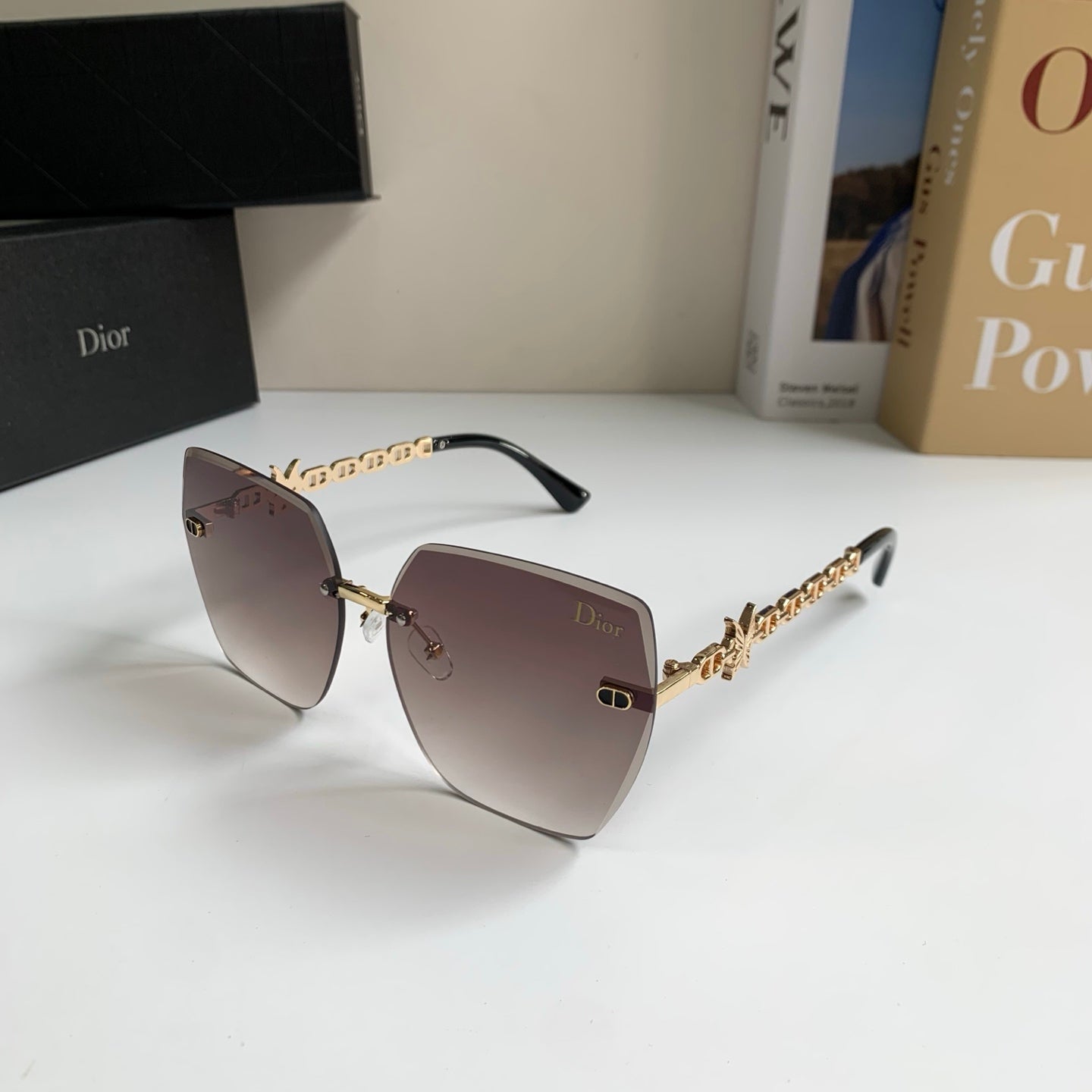 Dior Polarized Square Silver Lens Sunglasses for Men & Women - 486721 - detail image 2