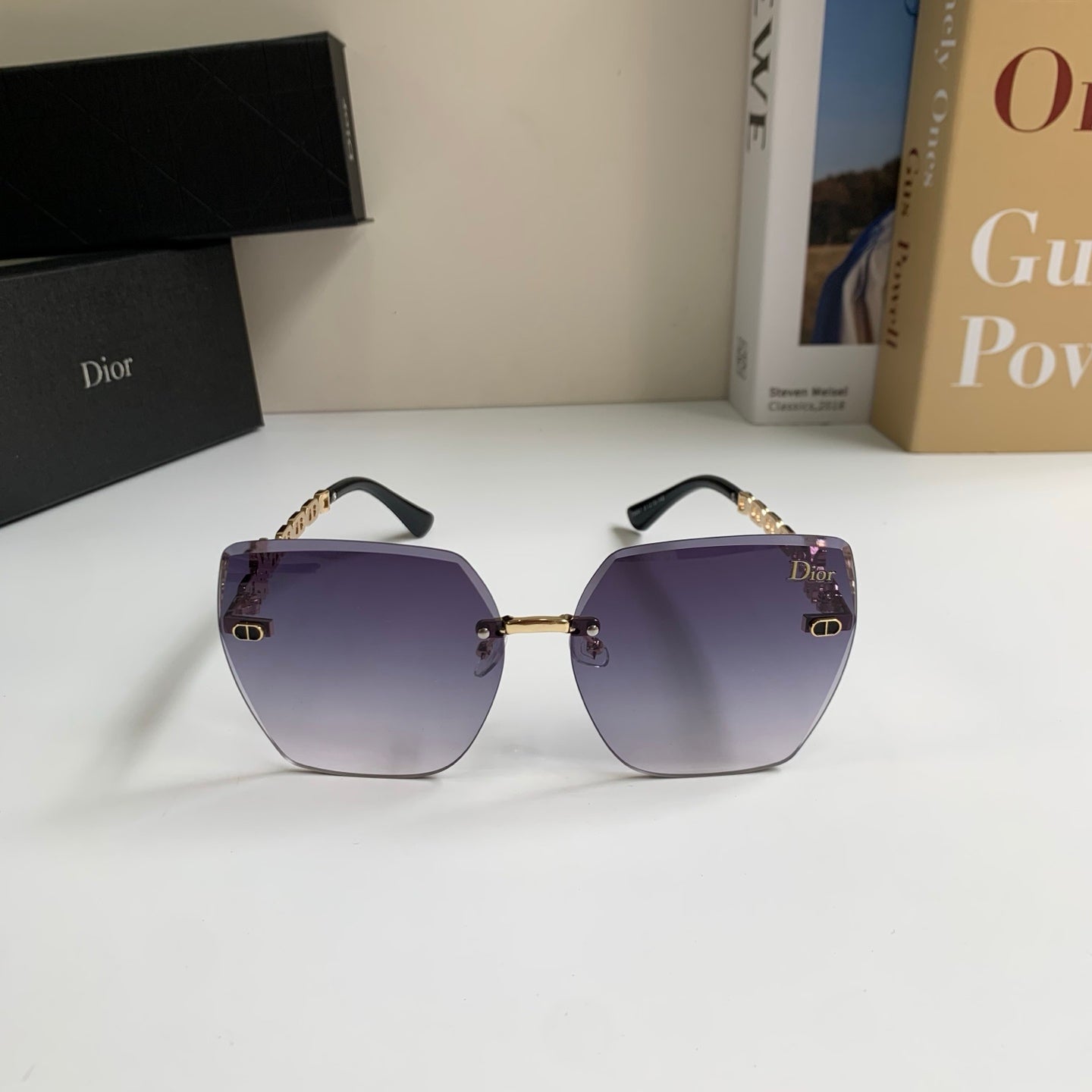 Dior Polarized Square Silver Lens Sunglasses for Men & Women - 415489 - detail image 5