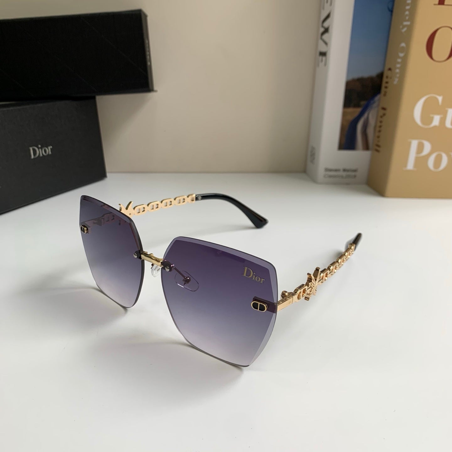 Dior Polarized Square Silver Lens Sunglasses for Men & Women - 486722 - detail image 2
