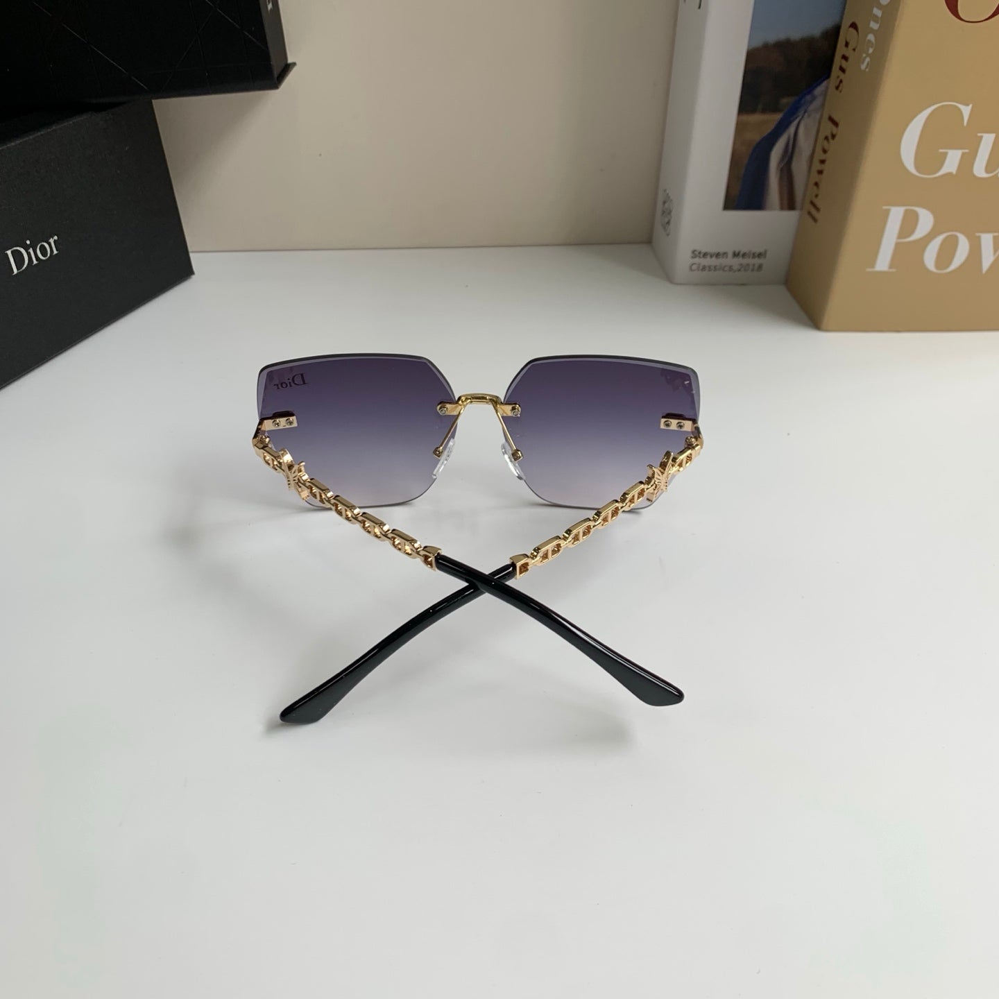 Dior Polarized Square Silver Lens Sunglasses for Men & Women - 415489 - detail image 9