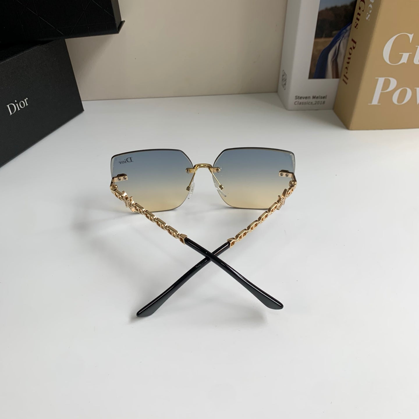 Dior Polarized Square Silver Lens Sunglasses for Men & Women - 415490 - detail image 7