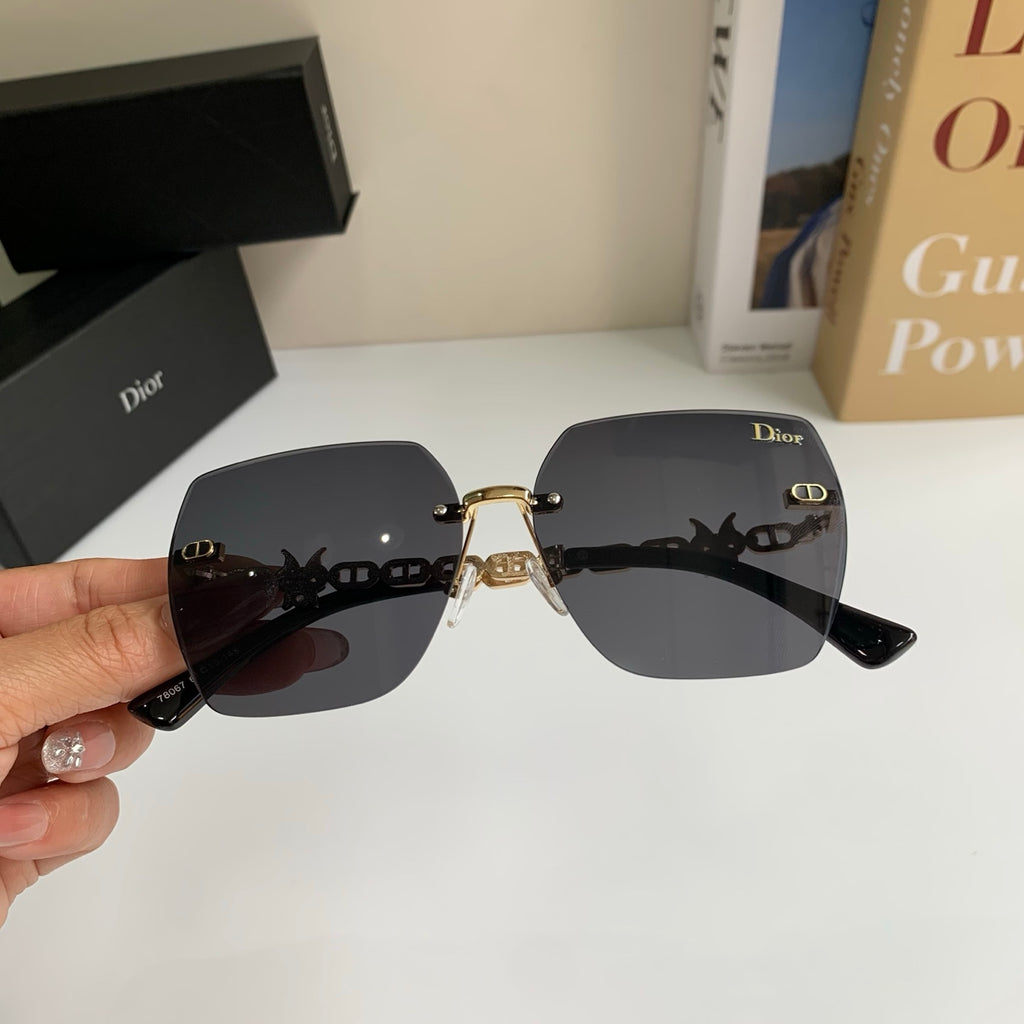 Dior Polarized Square Silver Lens Sunglasses for Men & Women - 415491 - detail image 4