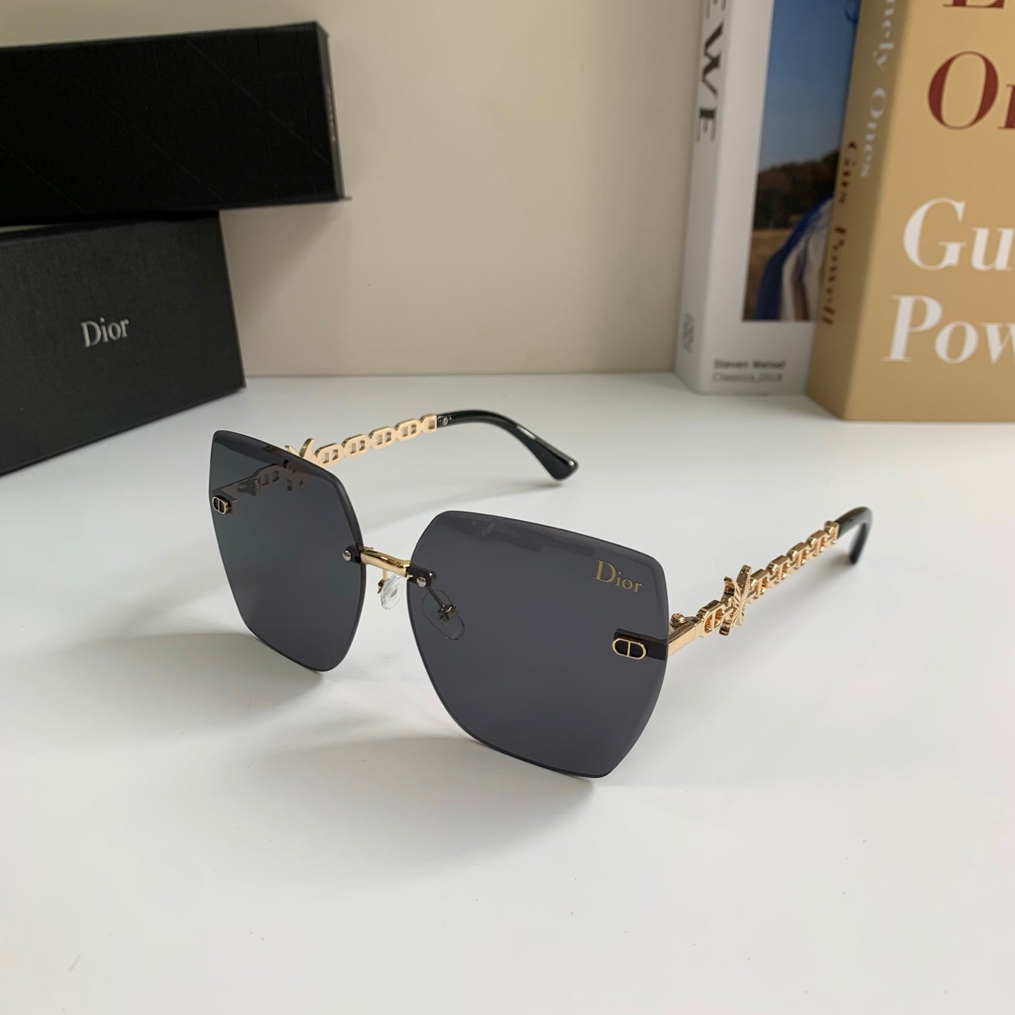 Dior Polarized Square Silver Lens Sunglasses for Men & Women - 486724 - detail image 2