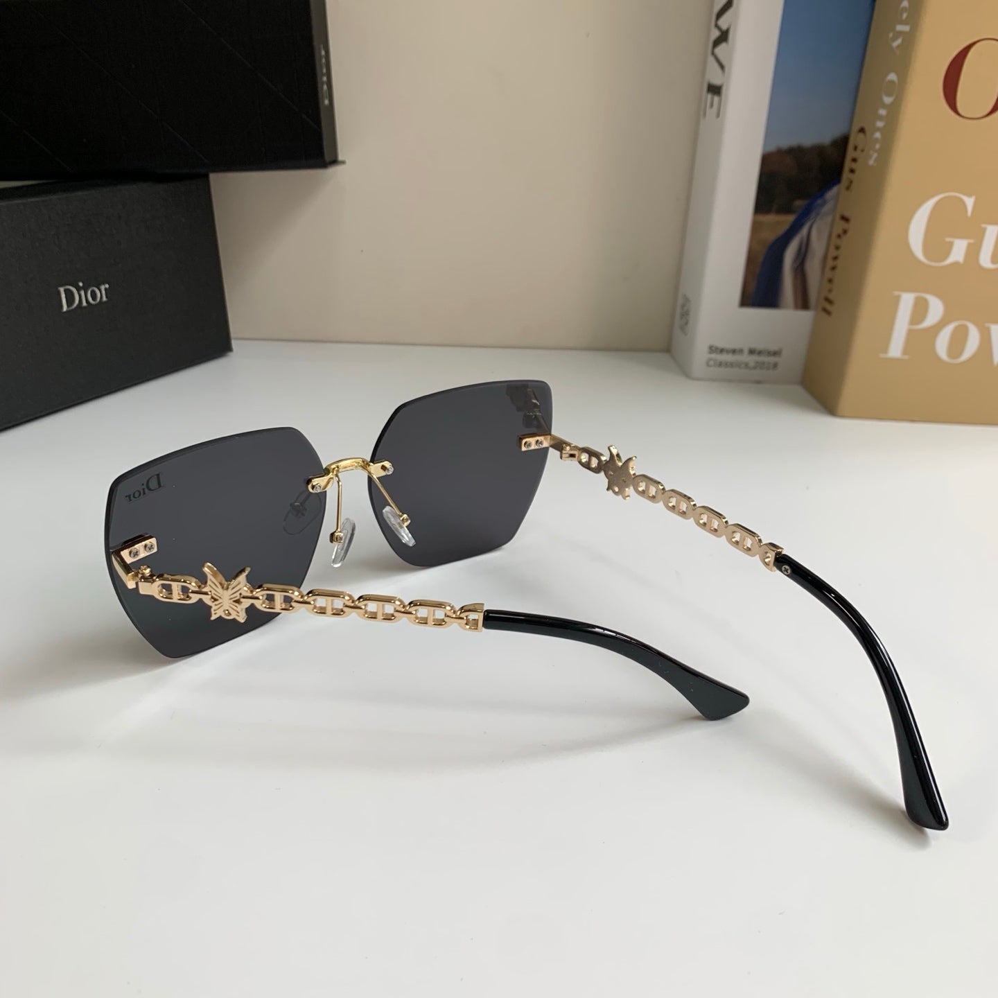 Dior Polarized Square Silver Lens Sunglasses for Men & Women - 486724 - detail image 8