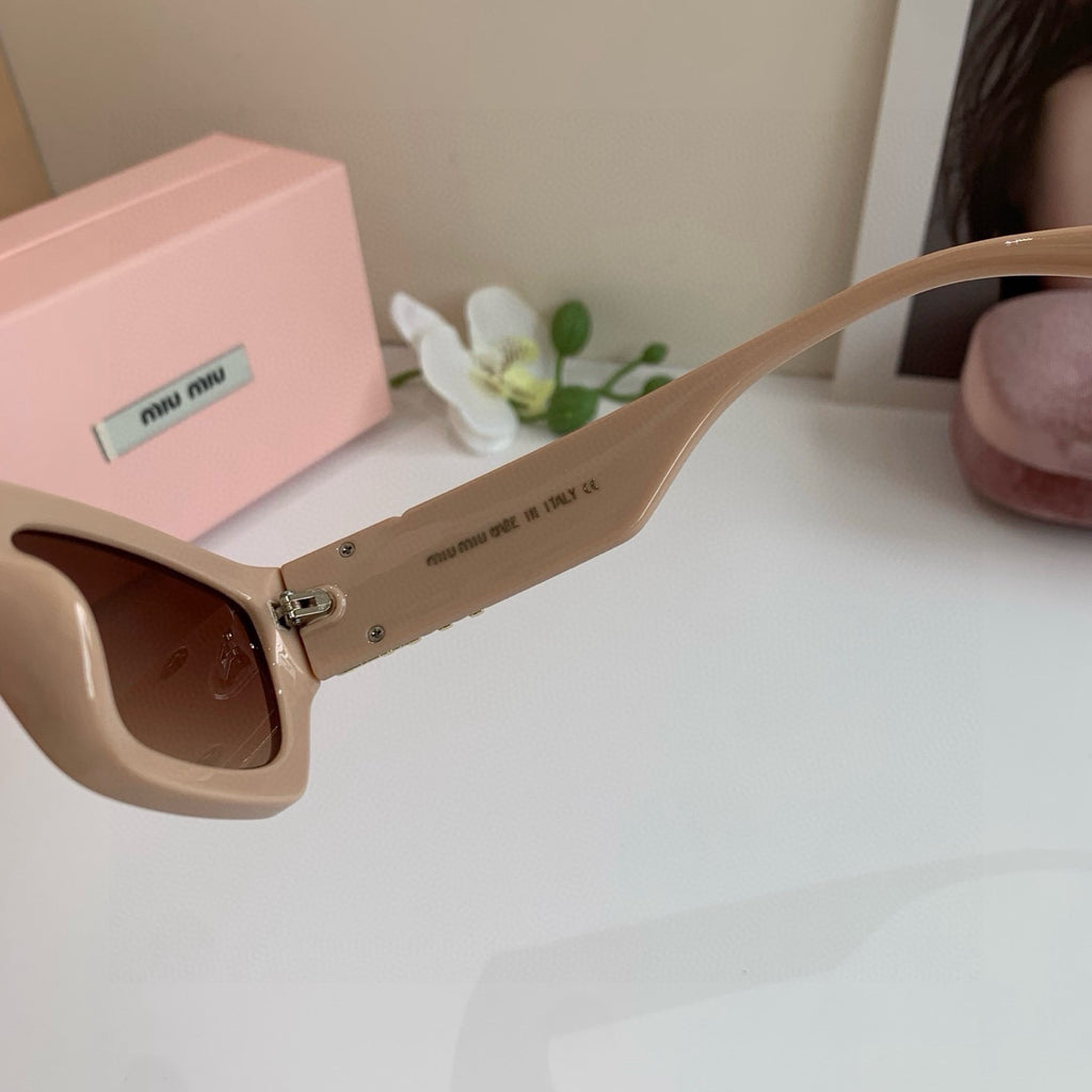 Miu Miu Square Brown Lens Sunglasses for Men & Women - 487563