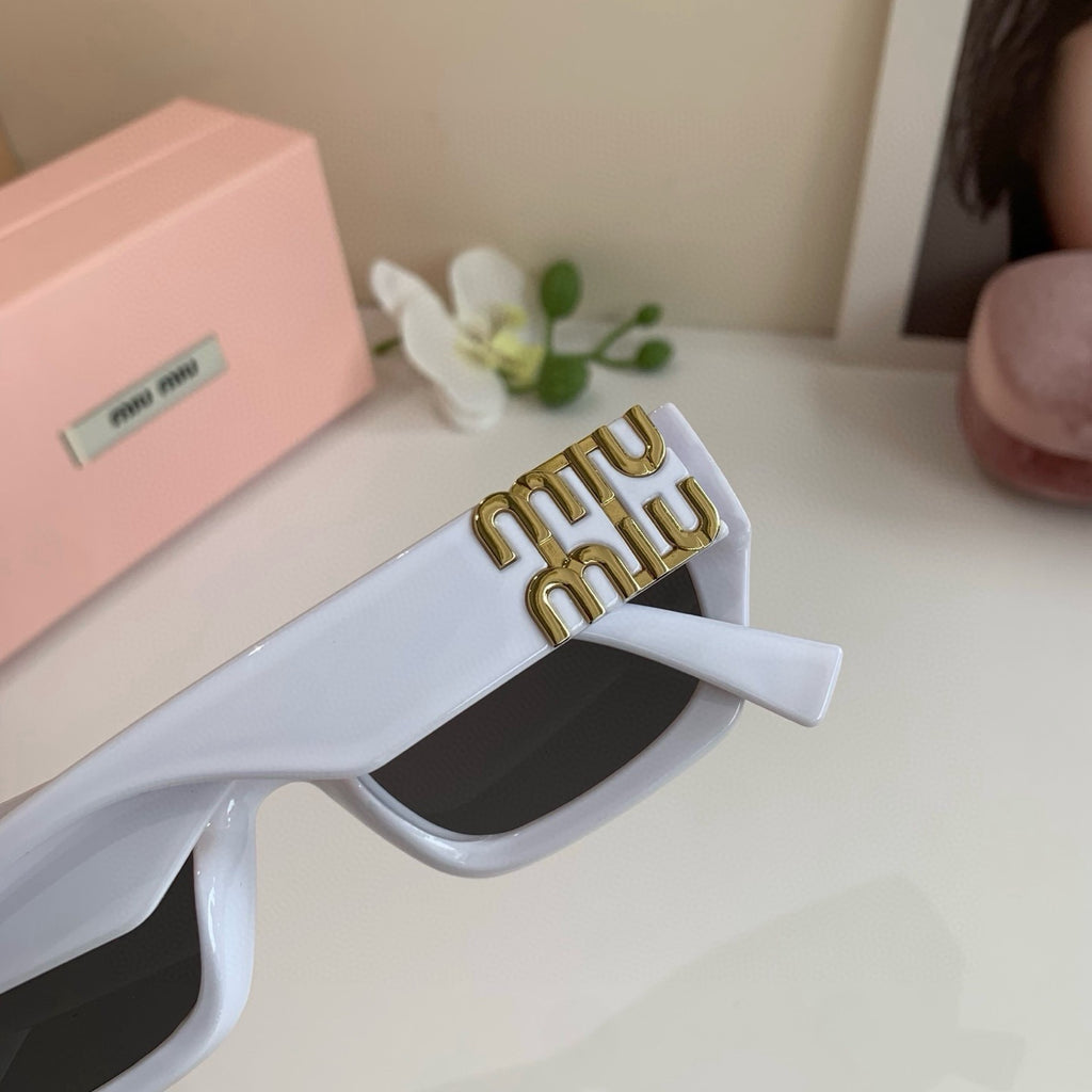 Miu Miu Square Silver Lens Sunglasses for Men & Women - 416270